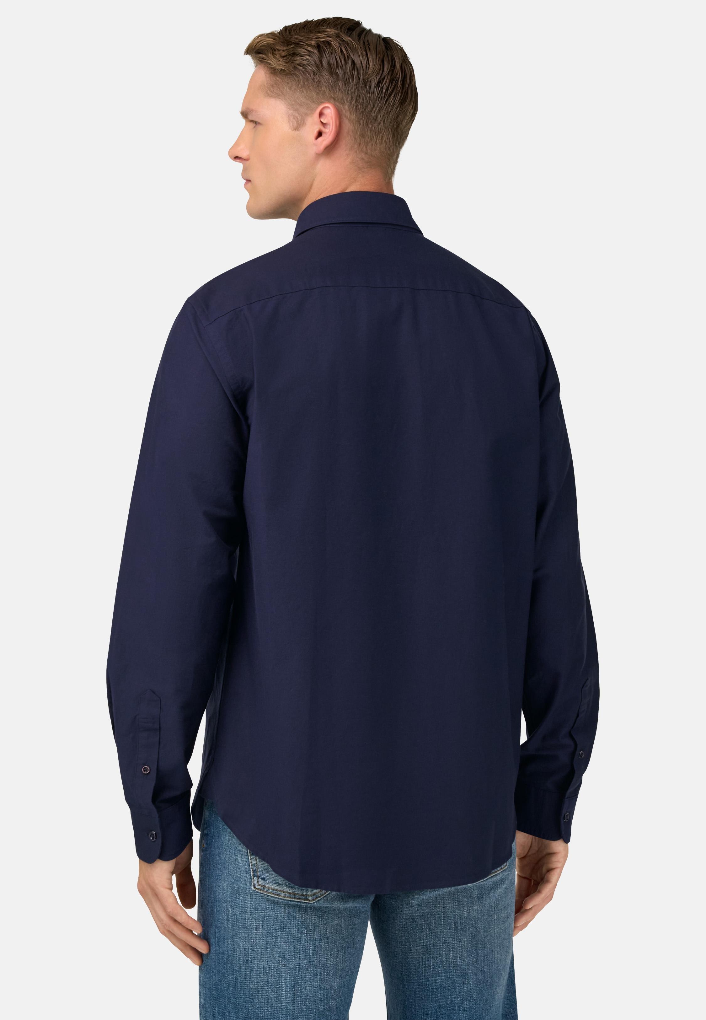 Regular Fit Oxford Cotton Shirt Blue, Navy blue, medium