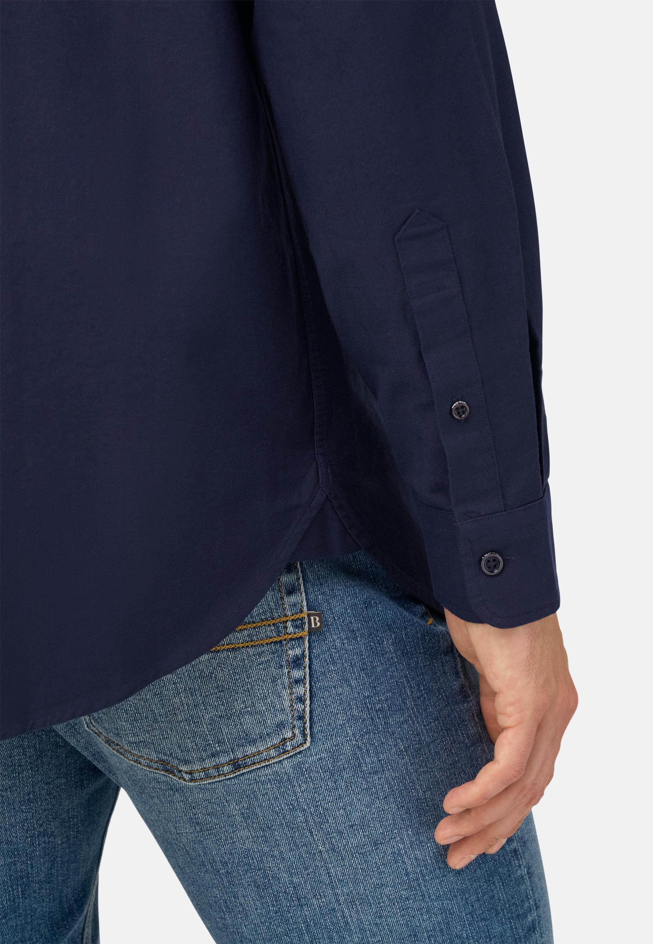 Regular Fit Oxford Cotton Shirt Blue, Navy blue, medium