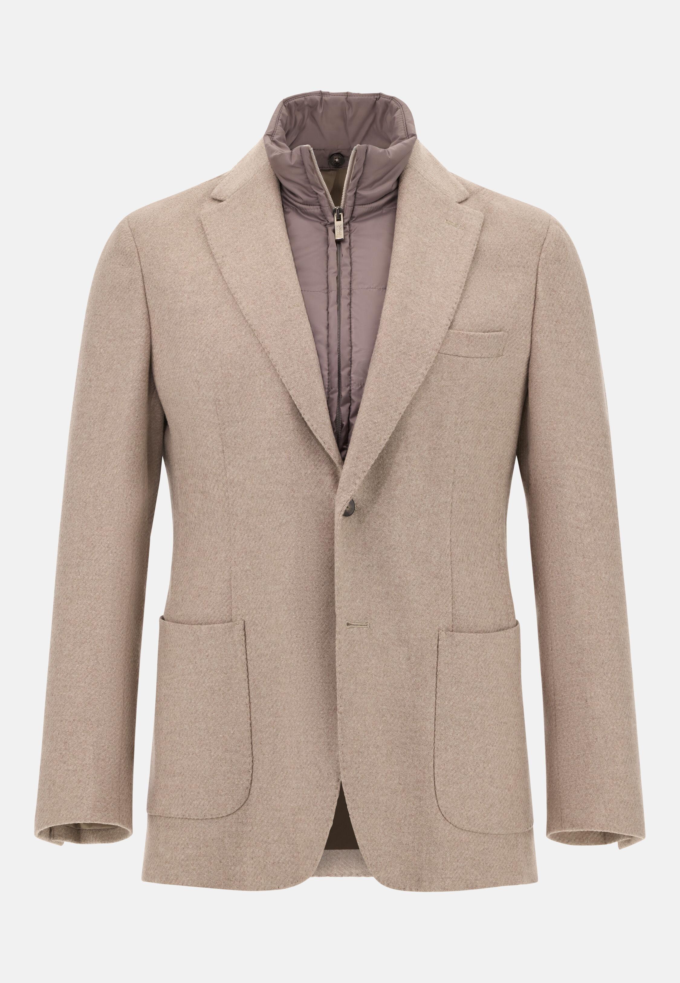Wool Blend Jacket with Removable Gilet Beige, Beige, large image number 4
