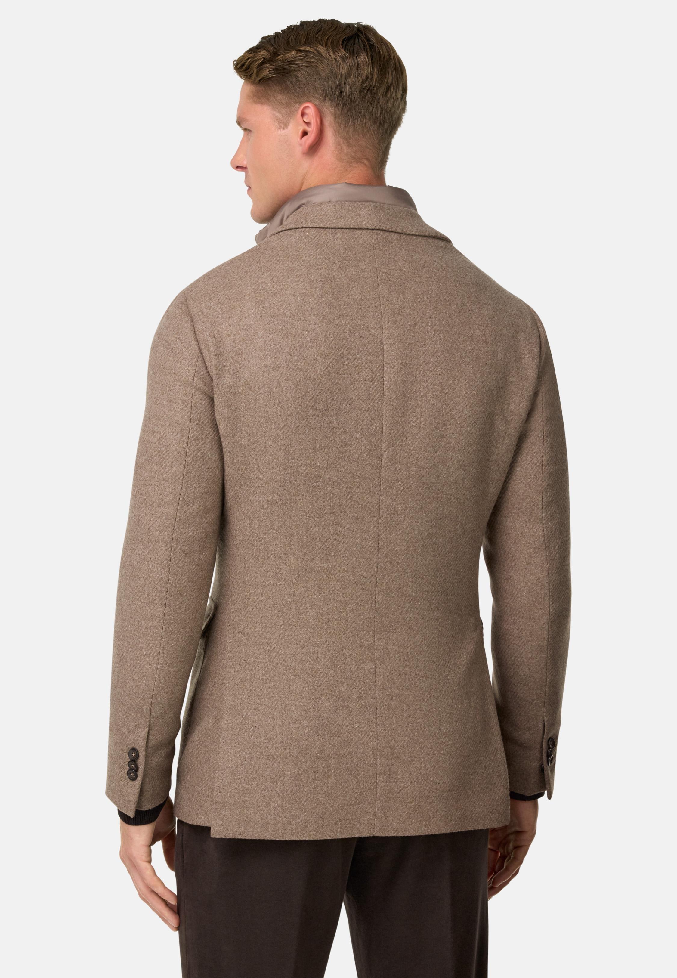 Wool Blend Jacket with Removable Gilet Brown, Taupe, large image number 1