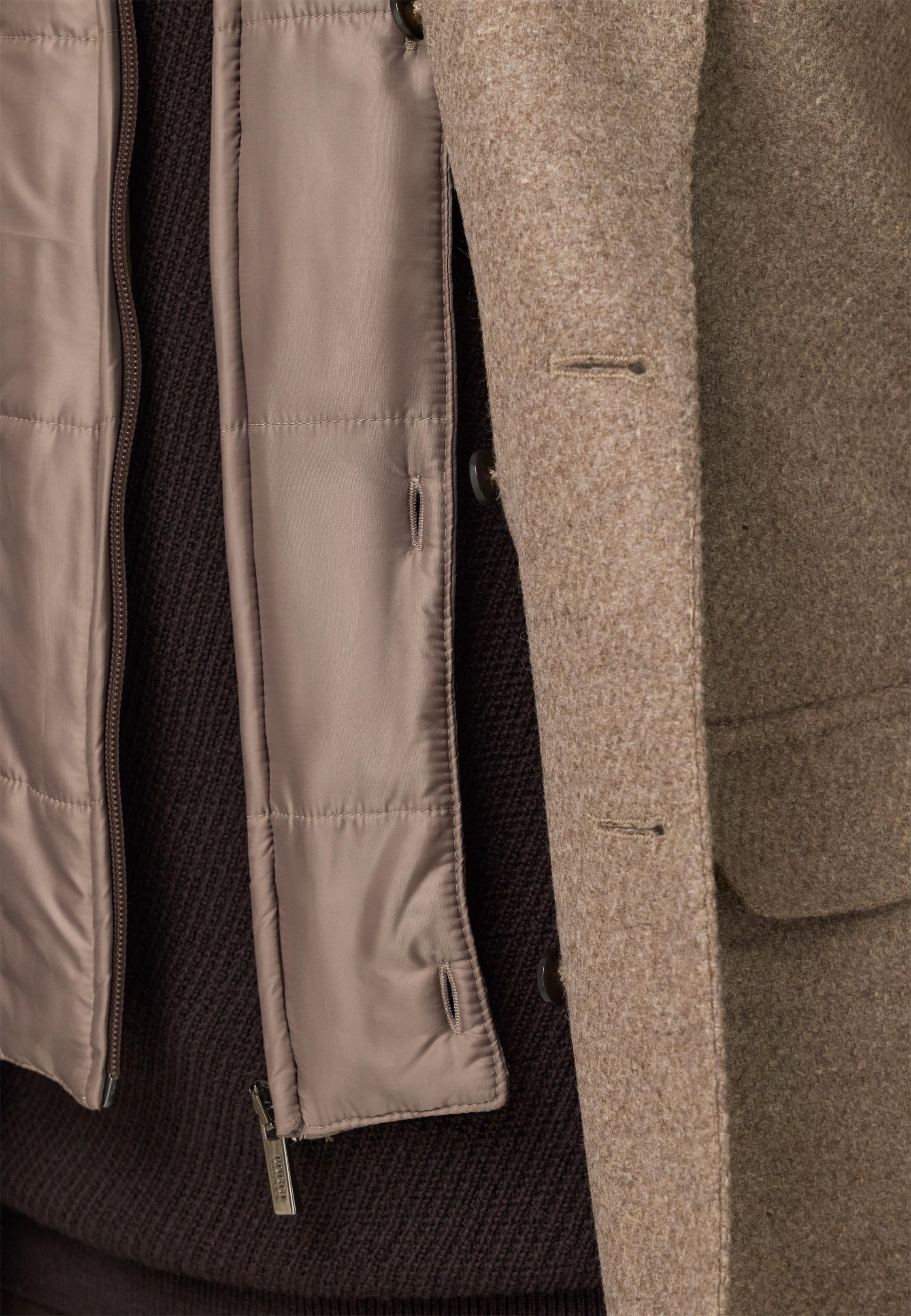 Wool Blend Jacket with Removable Gilet Brown, Taupe, large image number 2