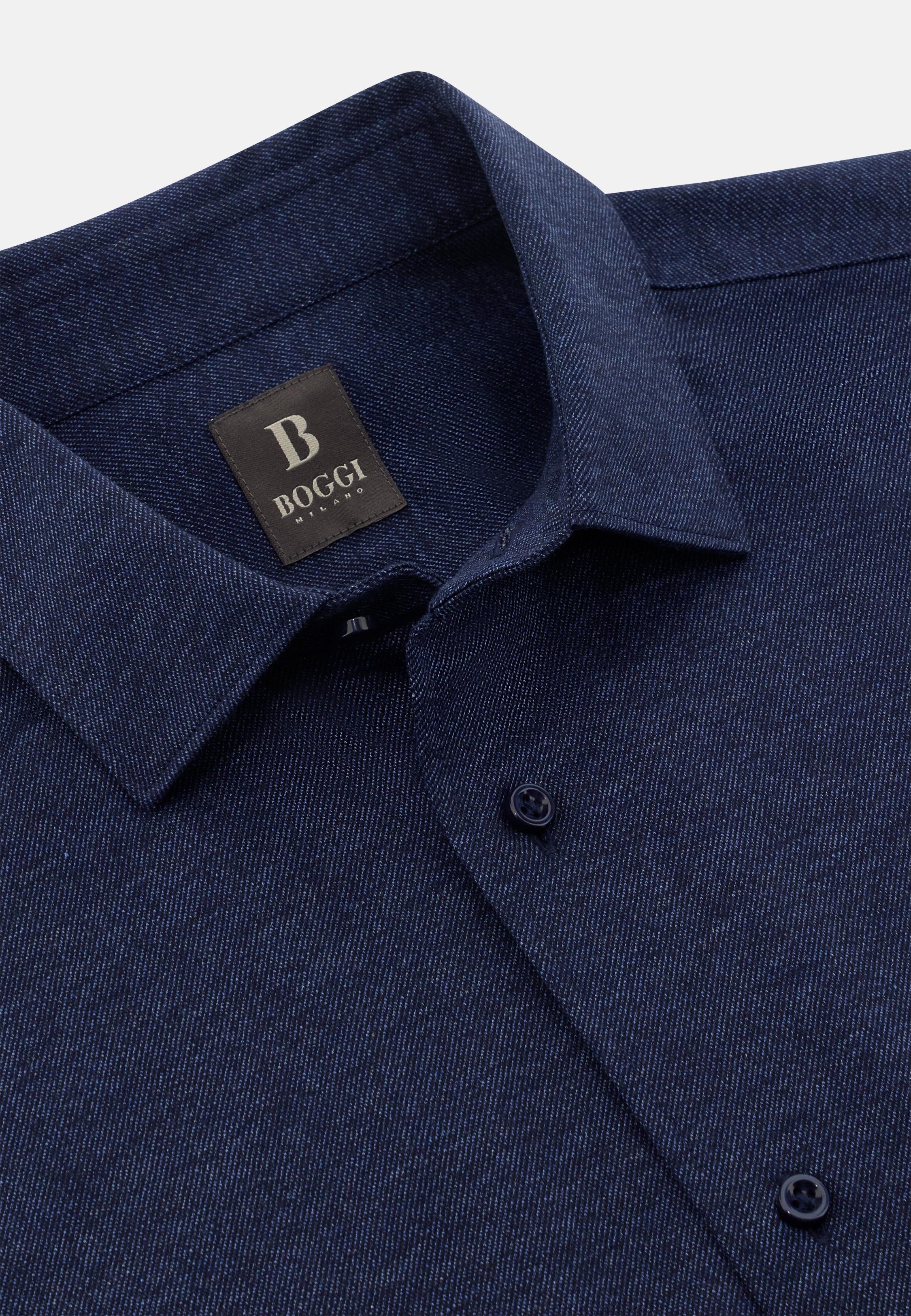 Regular Fit Cotton Jersey Polo Shirt Blue, Navy blue, large image number 3