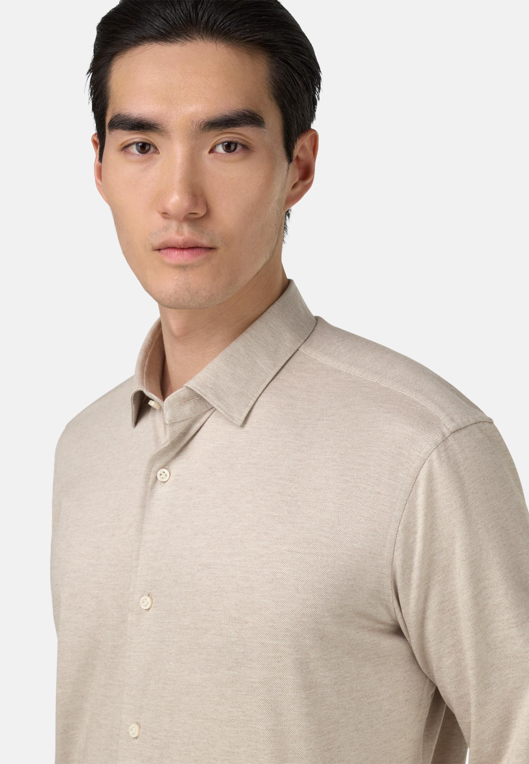 Regular Fit Cotton Jersey Polo Shirt Beige, Beige, medium