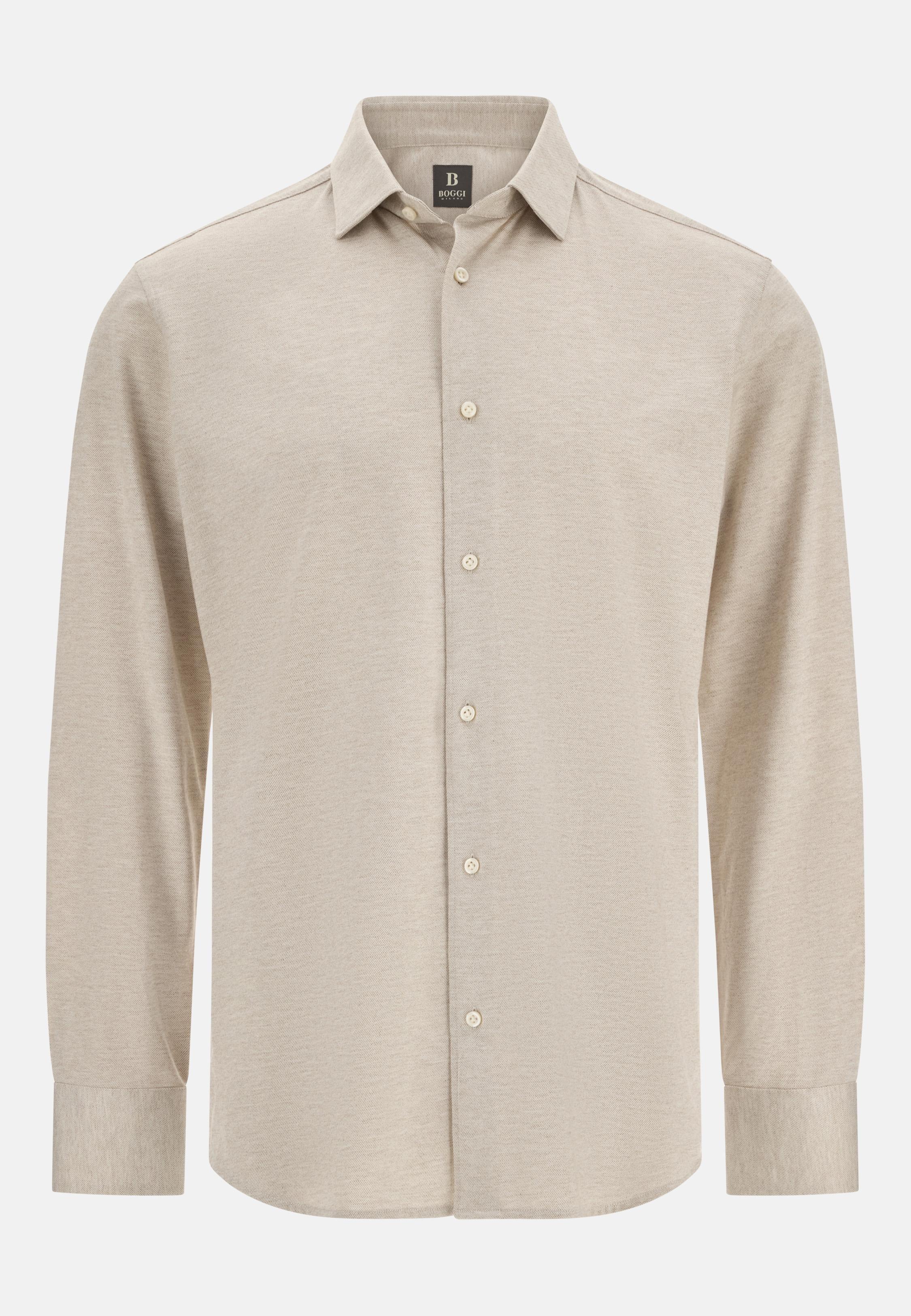 Regular Fit Cotton Jersey Polo Shirt Beige, Beige, large image number 4