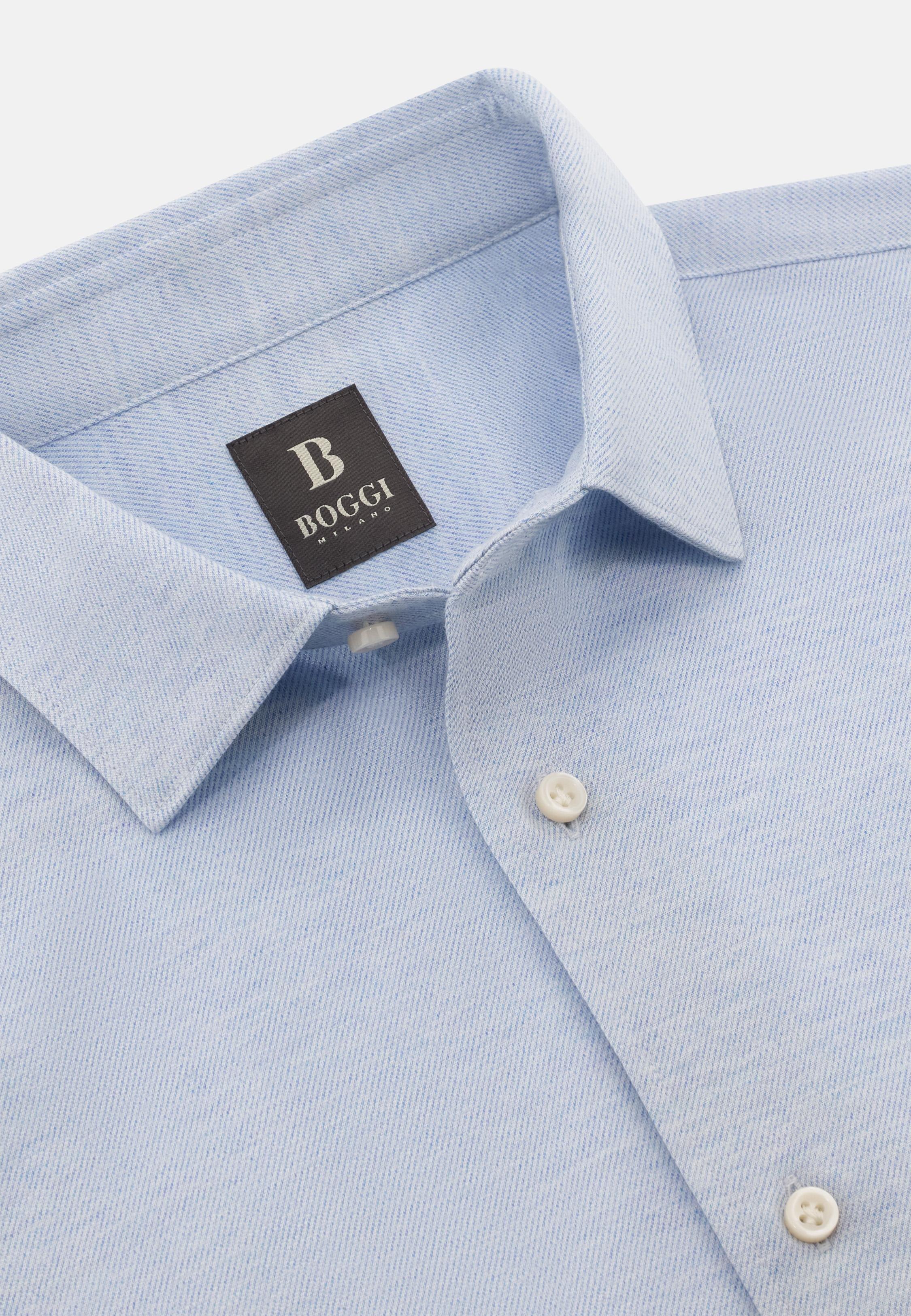 Regular Fit Cotton Jersey Polo Shirt Blue, Light Blue, large image number 3