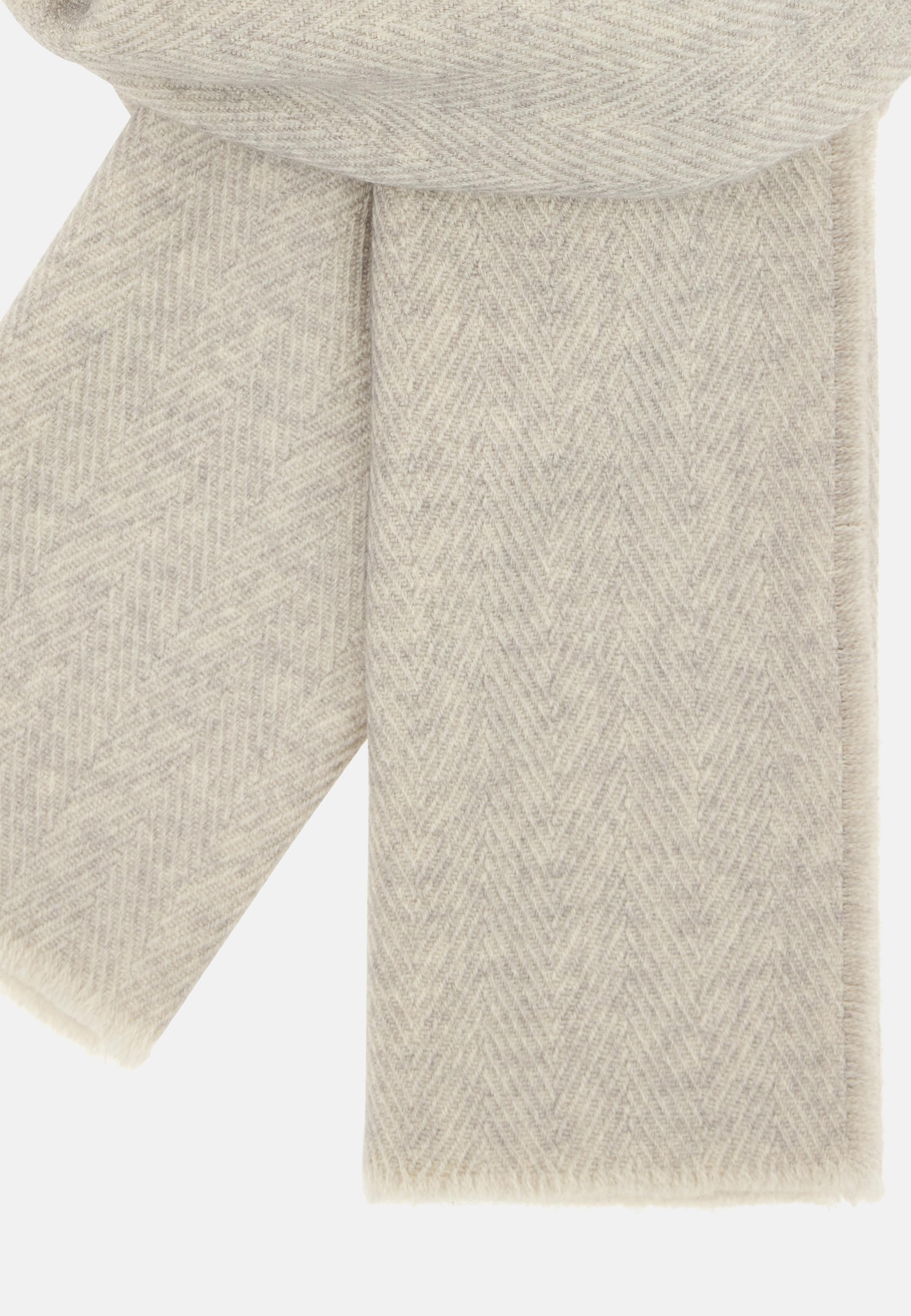 Chevronne Double Print Scarf Beige, Beige, large image number 1