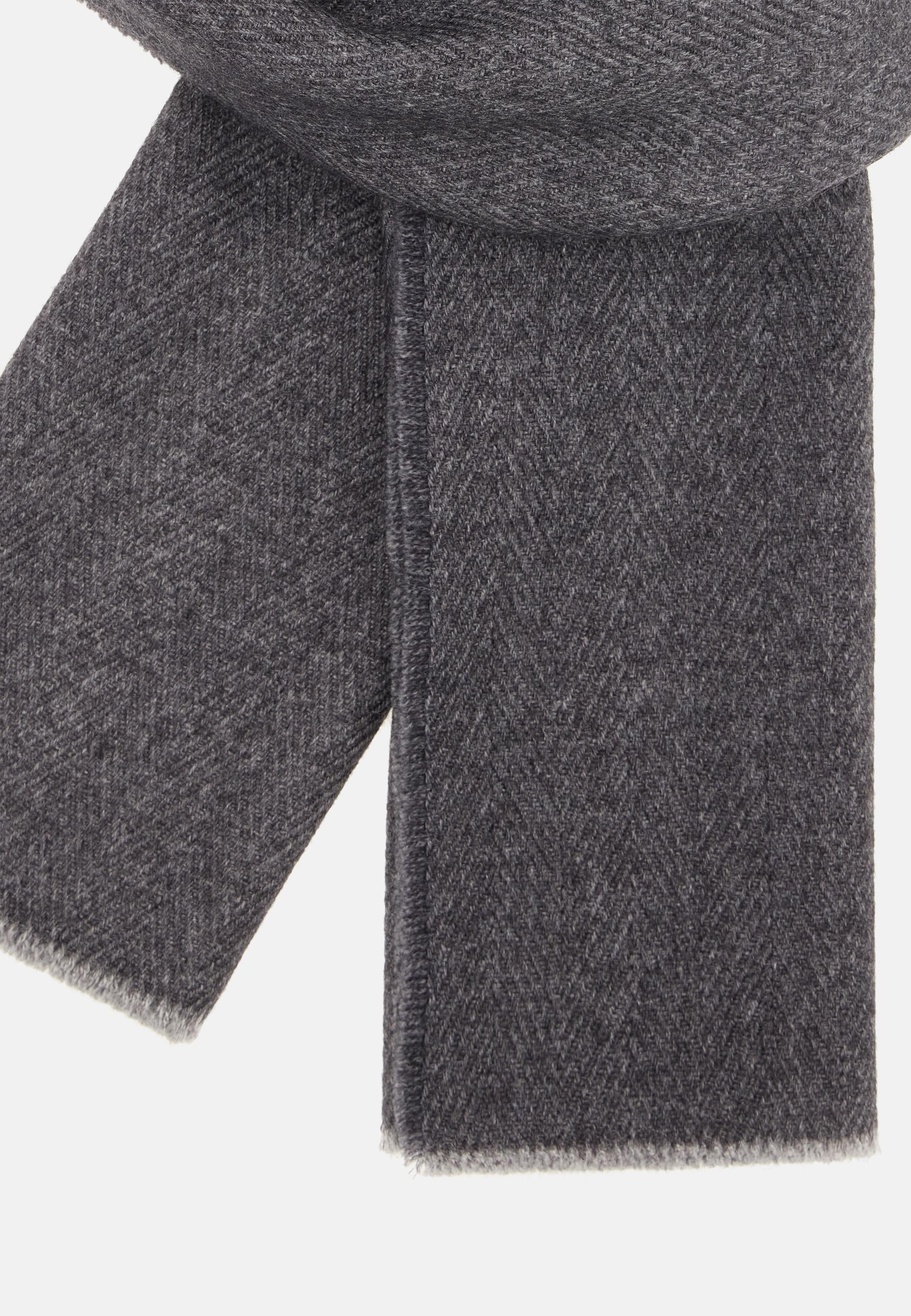 Chevronne Double Print Scarf Grey, Grey, large image number 1