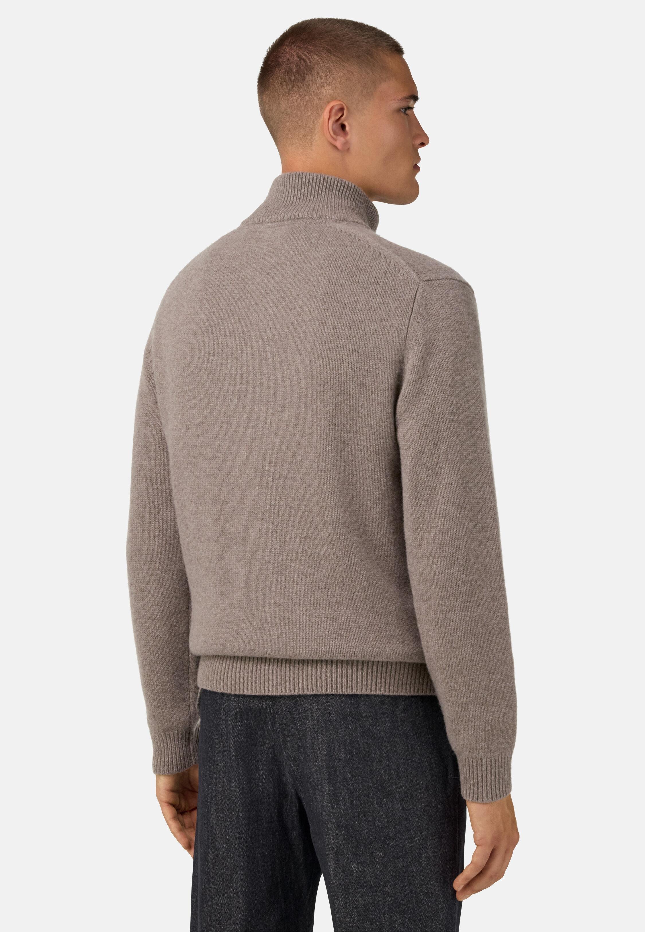 Cashmere Full-Zip Jumper Brown, Taupe, large image number 1