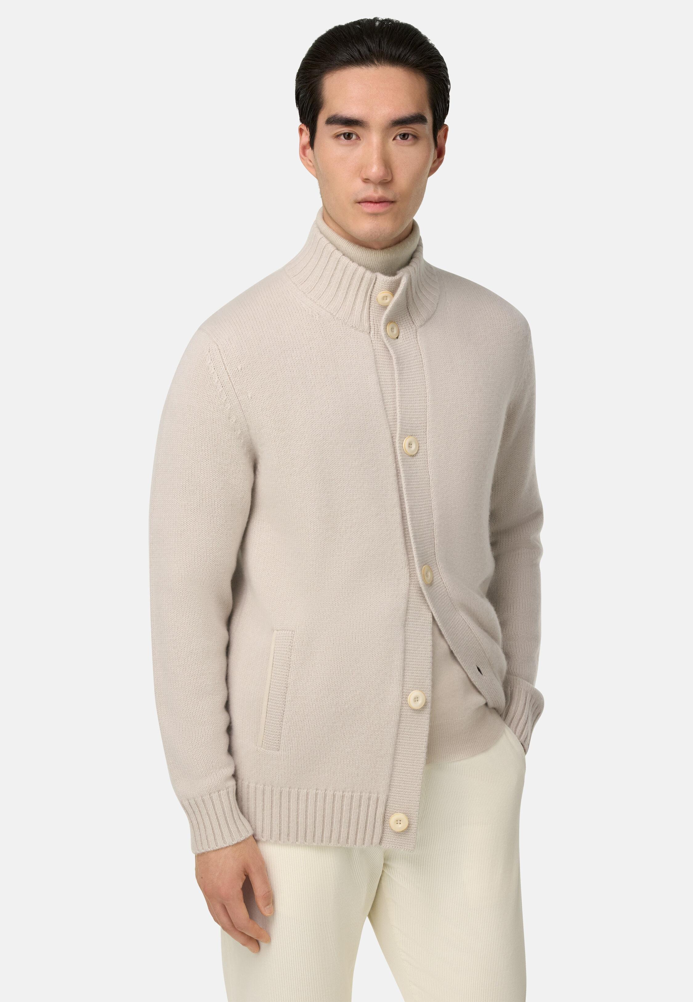 Knitted Cashmere Cardigan White, Ice, large image number 0