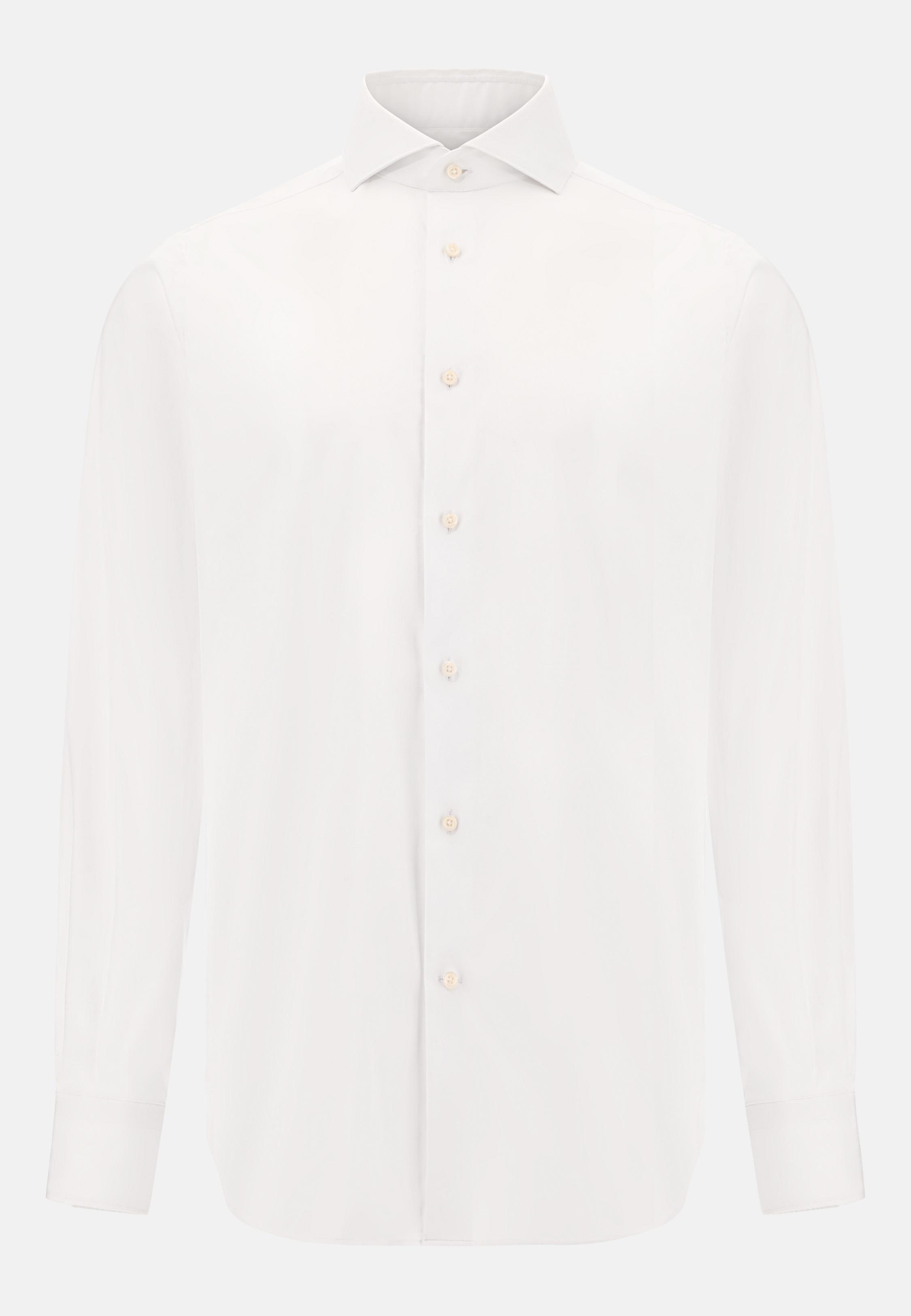Stretch Cotton And Nylon Shirt Slim Fit White, , large image number 4