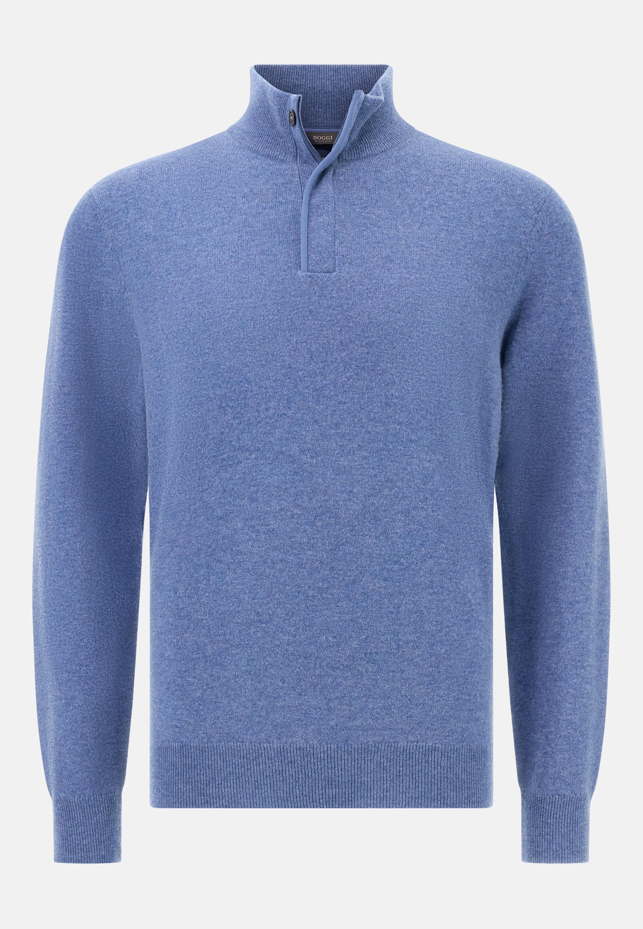 INDI Wool/Cashmere Half Zip Jumper, 3901_INDI, large image number 3