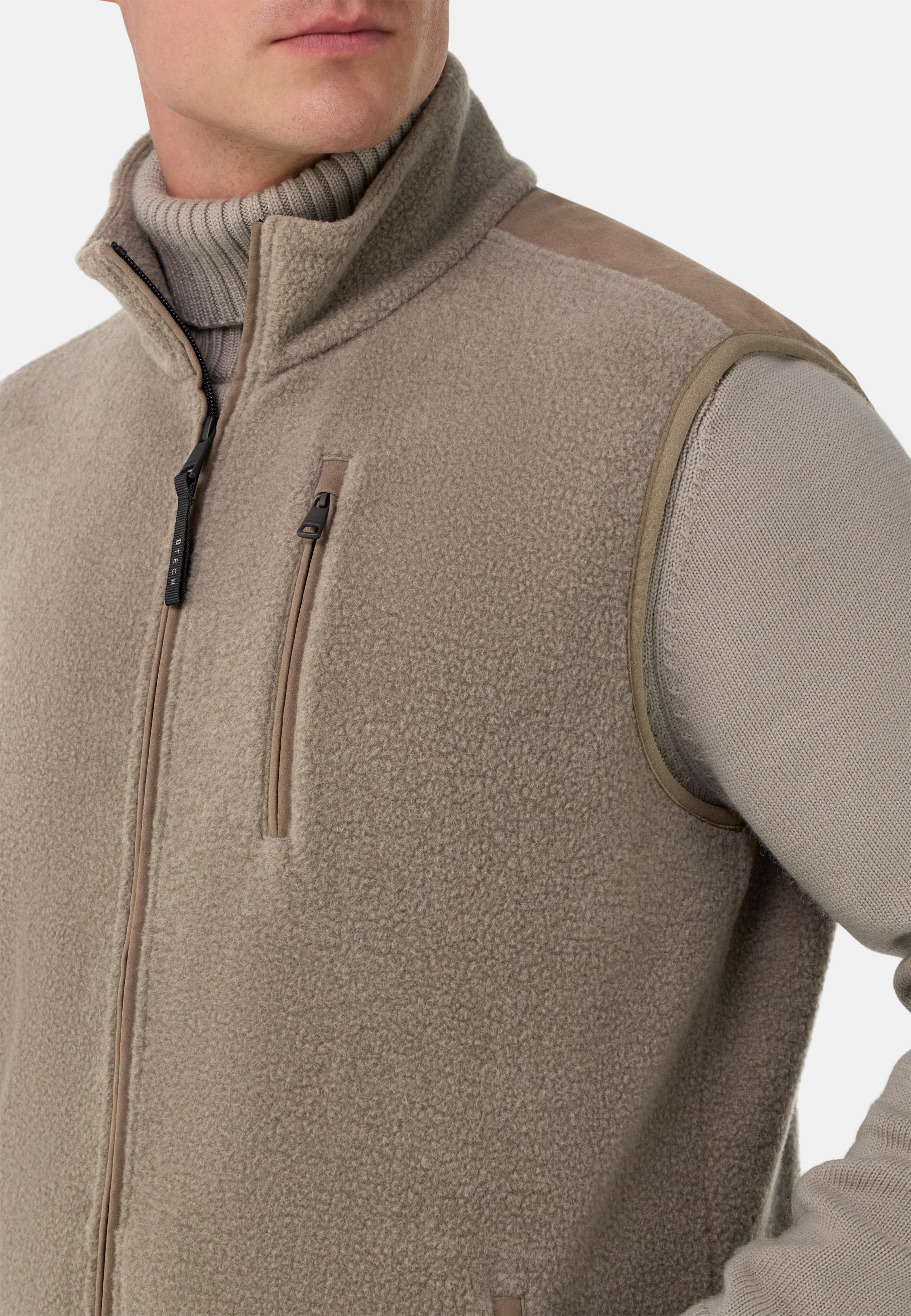 Sleeveless Teddy Sweatshirt Brown, Taupe, large image number 2