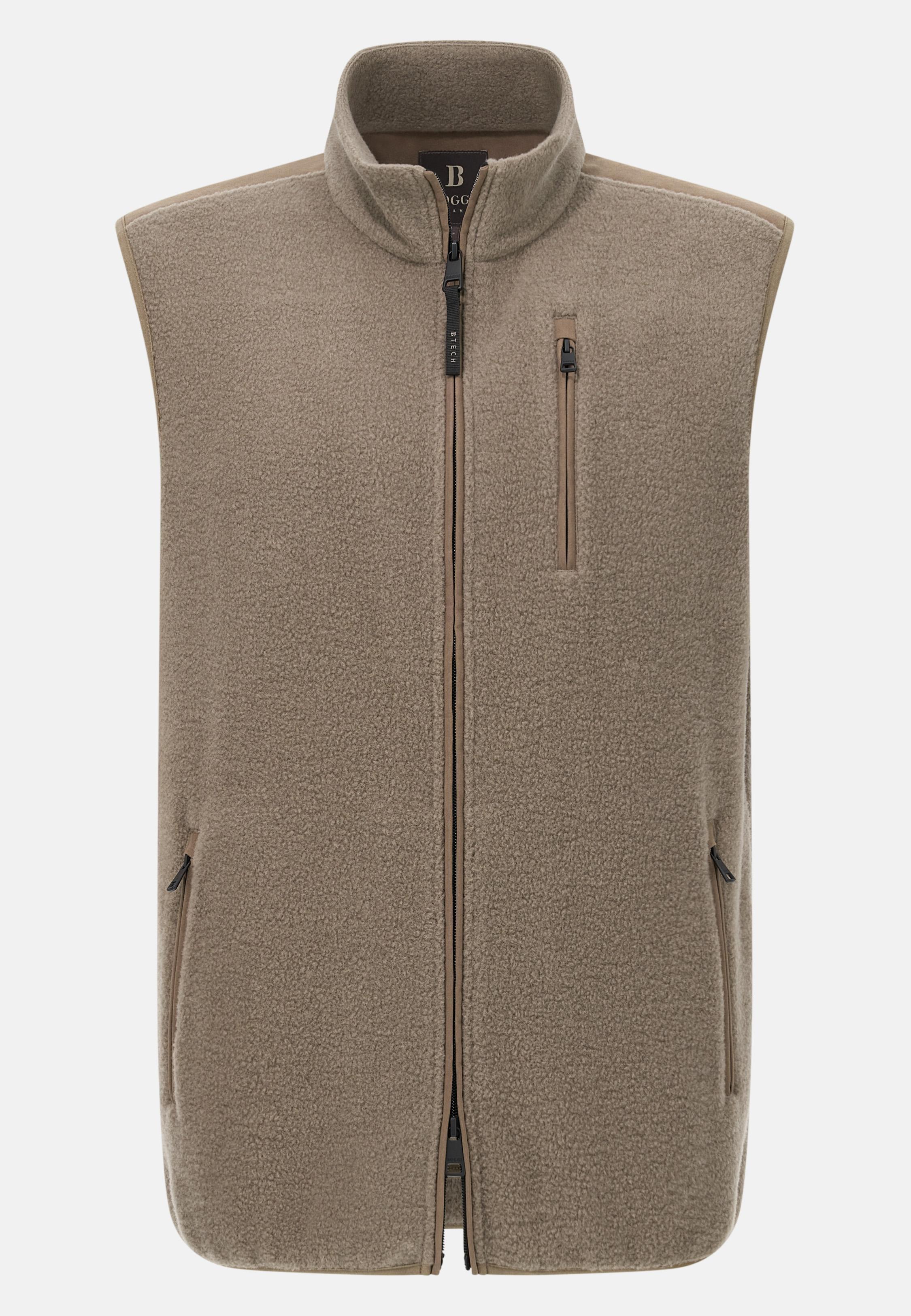 Sleeveless Teddy Sweatshirt Brown, Taupe, large image number 3