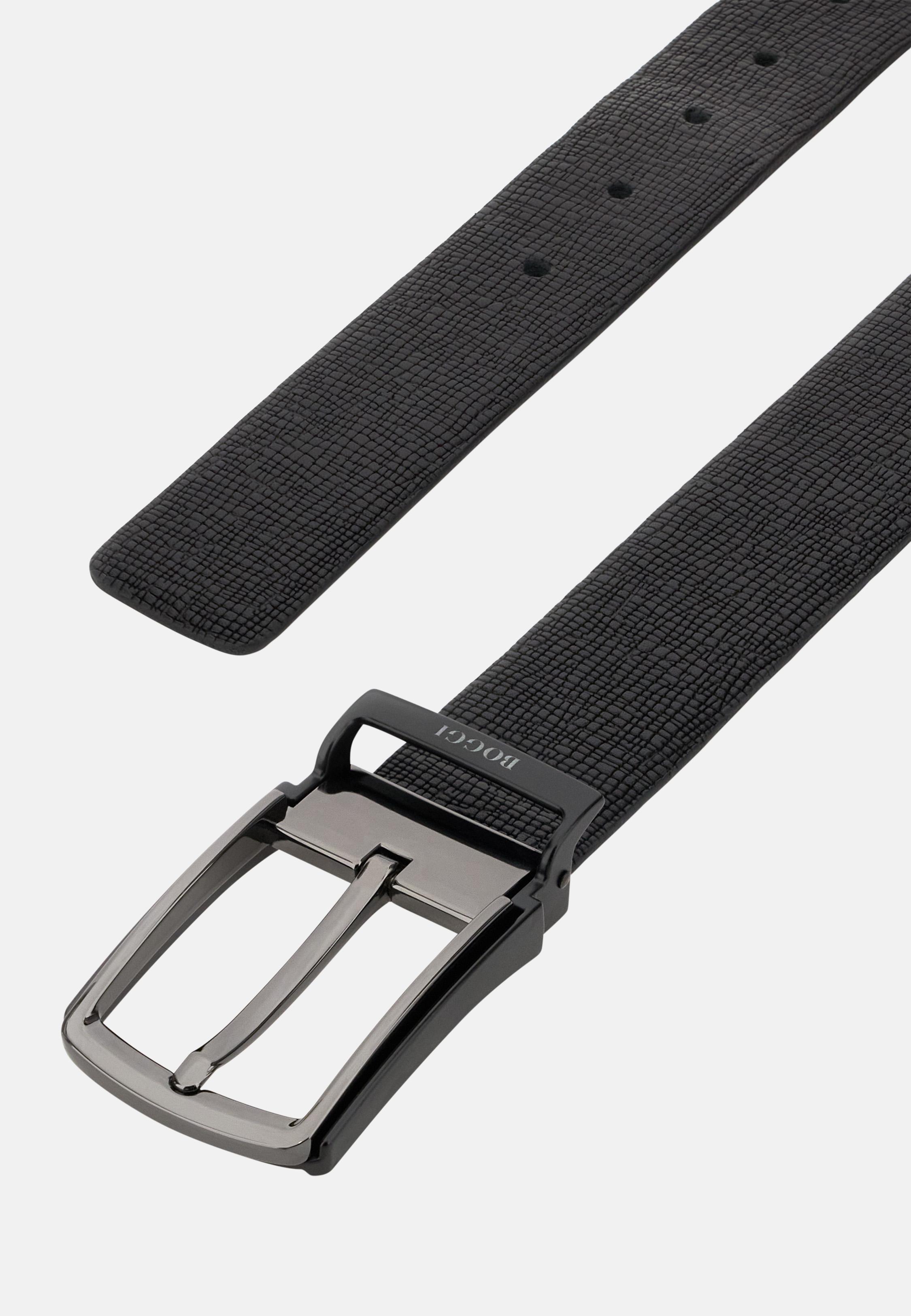 Reversible Leather Travel Belt Black, Black, large image number 0