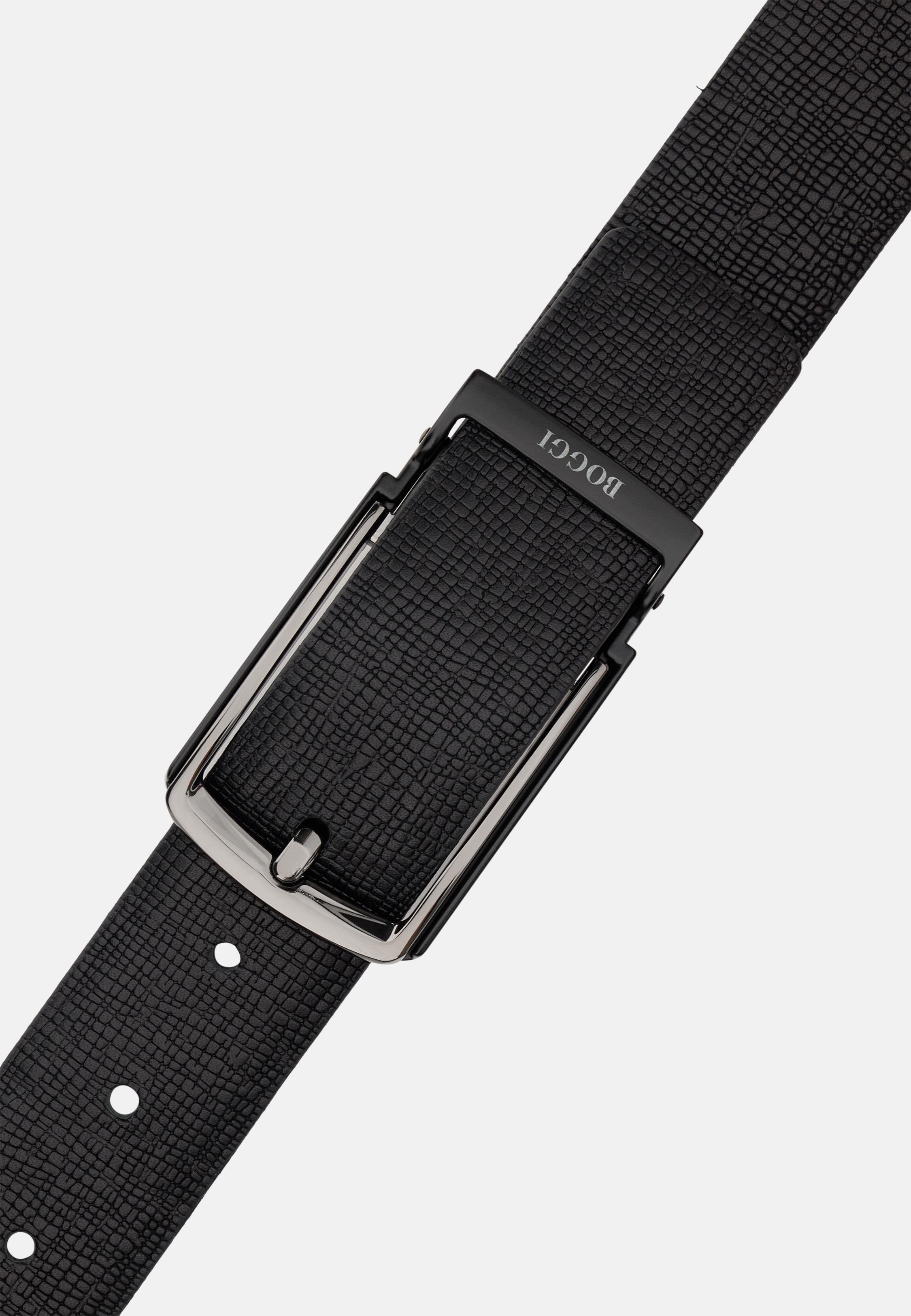 Reversible Leather Travel Belt Black, Black, large image number 1