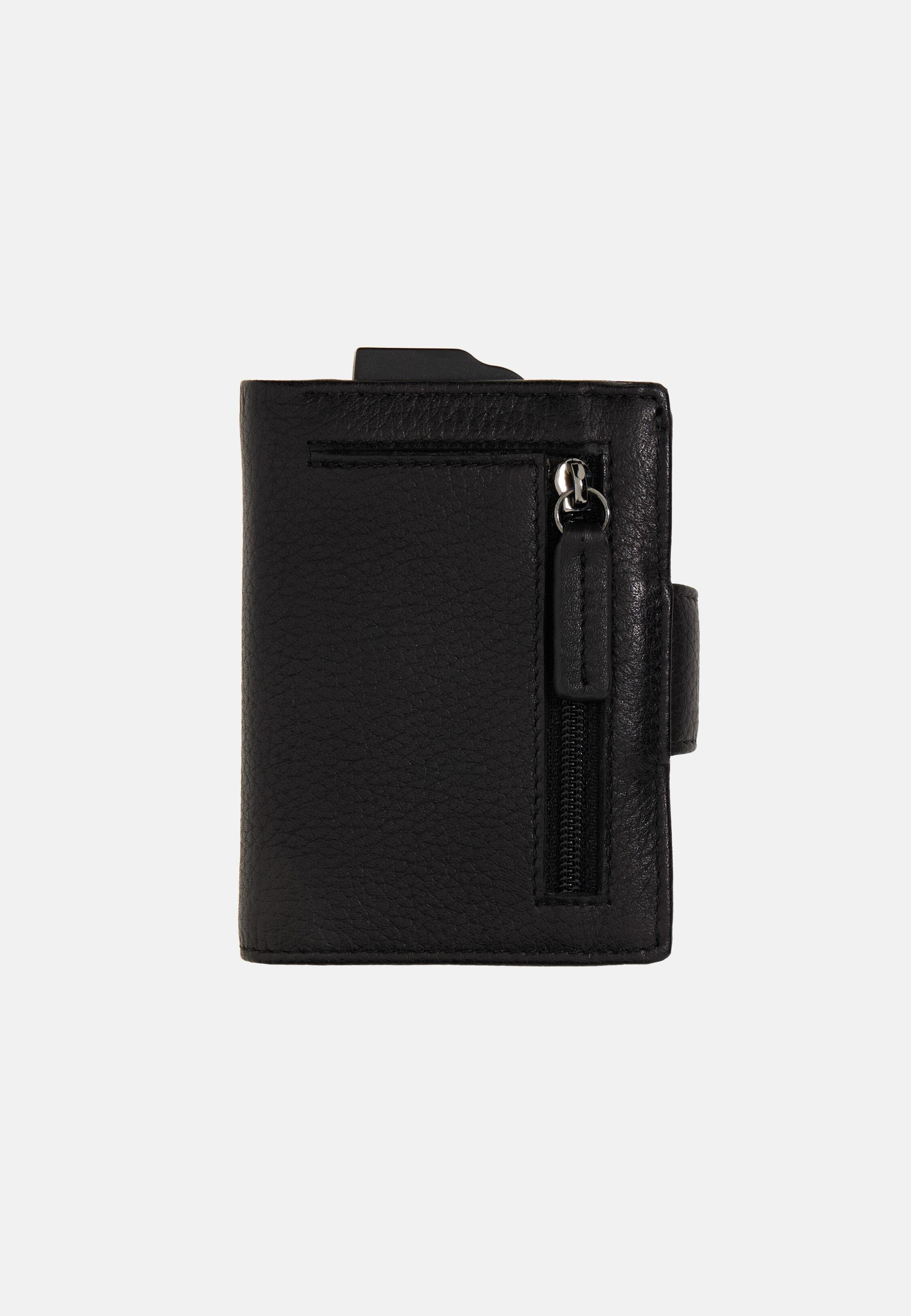 Leather Credit Card Holder Black, Black, large image number 1