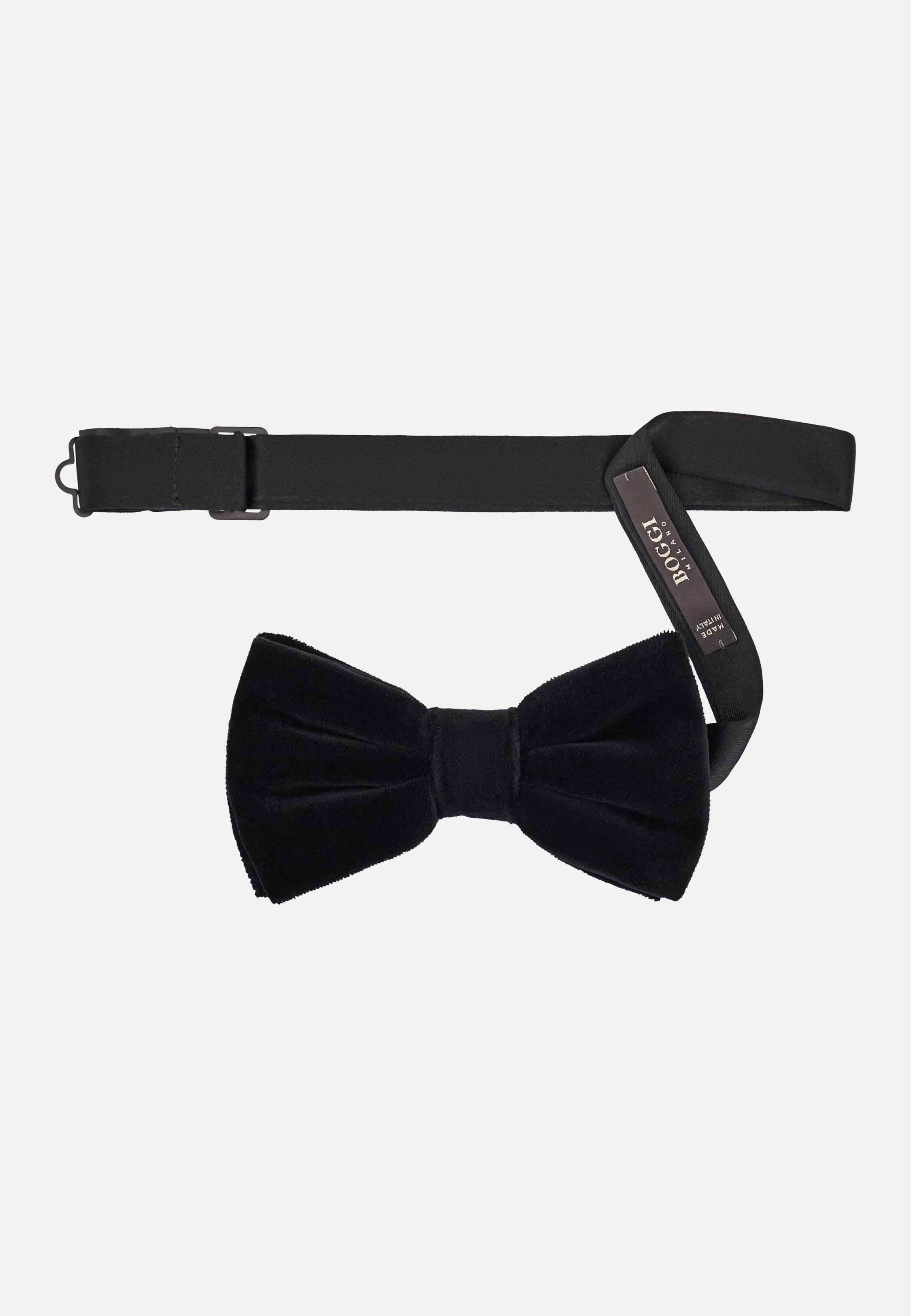BLAC Velvet Pre-Tied Bow Tie, Black, large image number 0