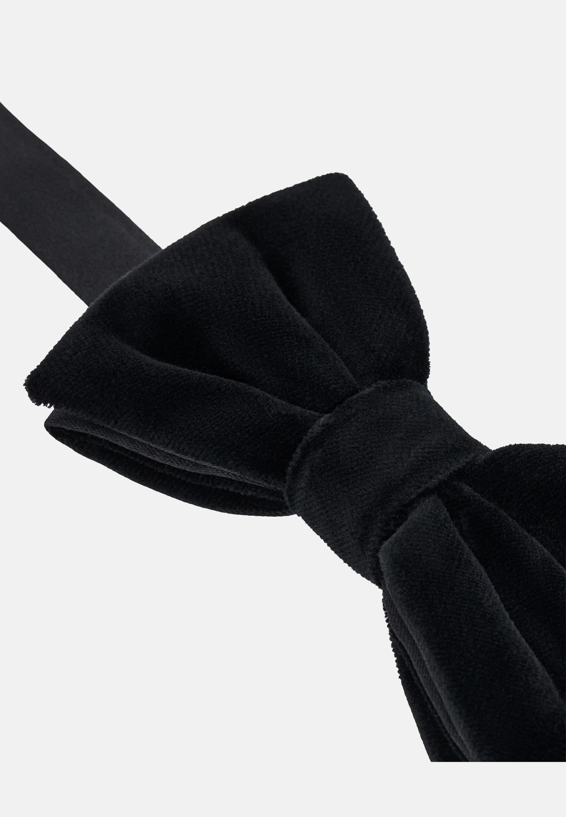 BLAC Velvet Pre-Tied Bow Tie, Black, large image number 1