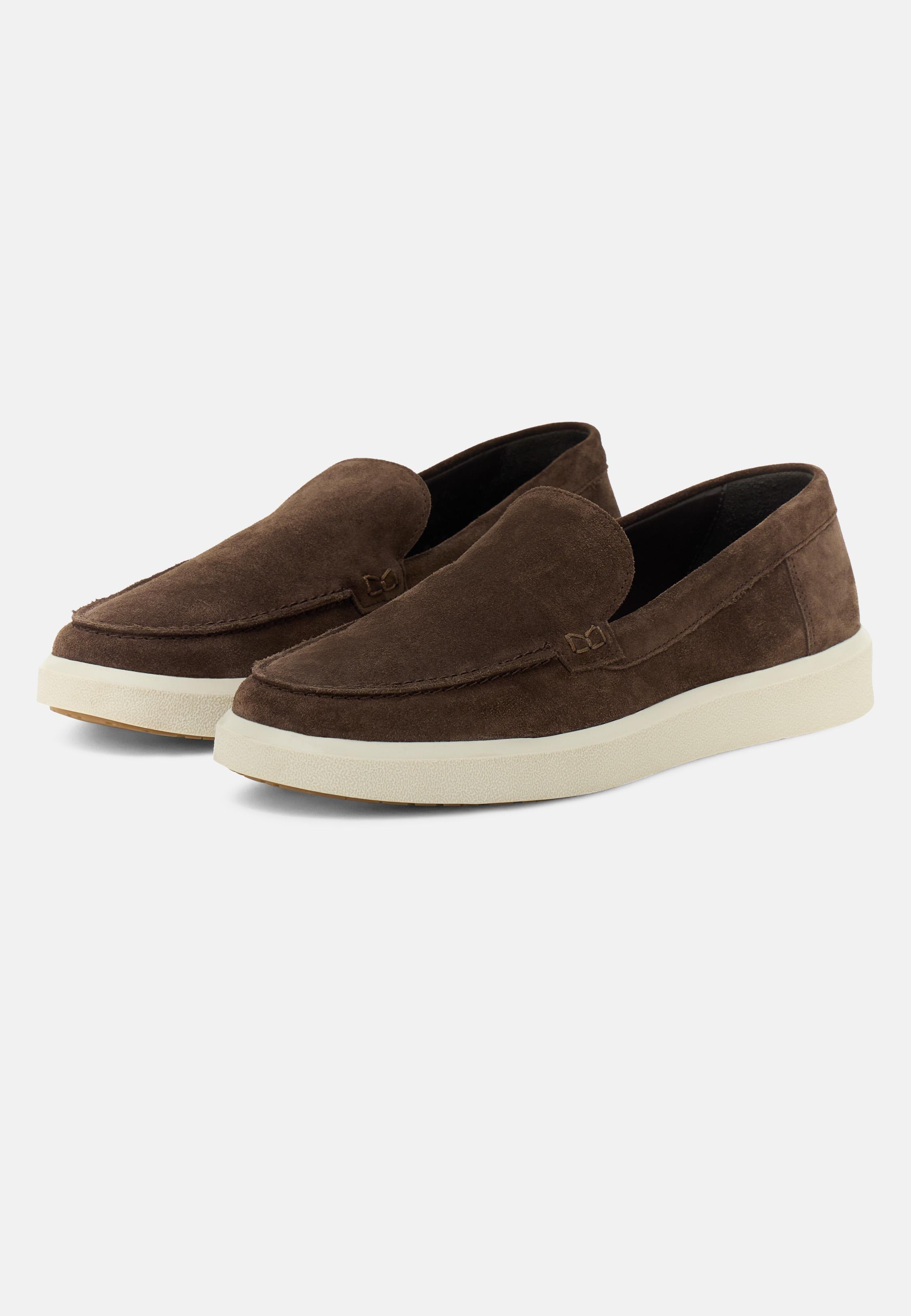 Stratus Loafers in Suede Leather Brown, Dark brown, medium