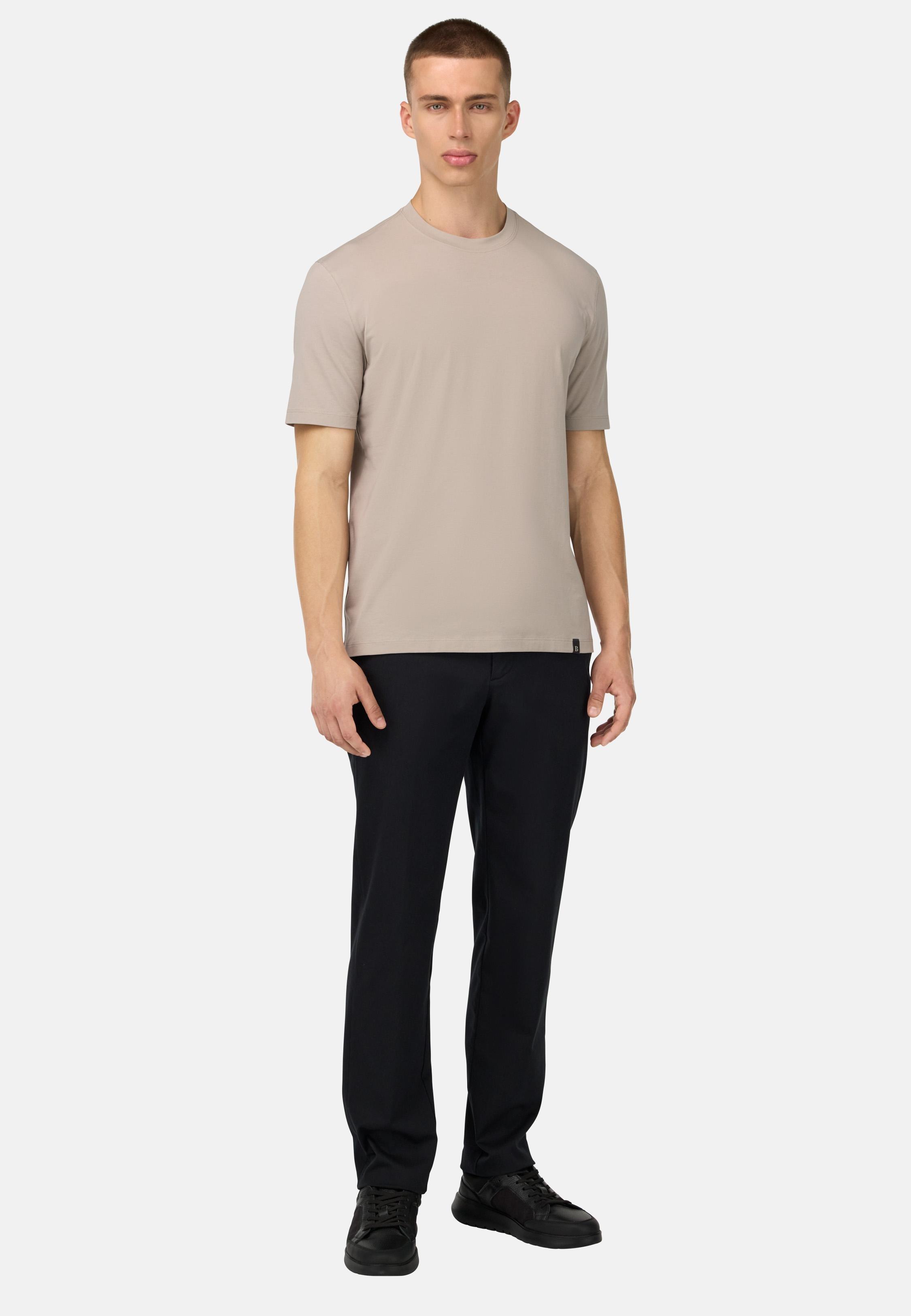 BLACK Stretch Cotton/Tencel Trousers, , large image number 1