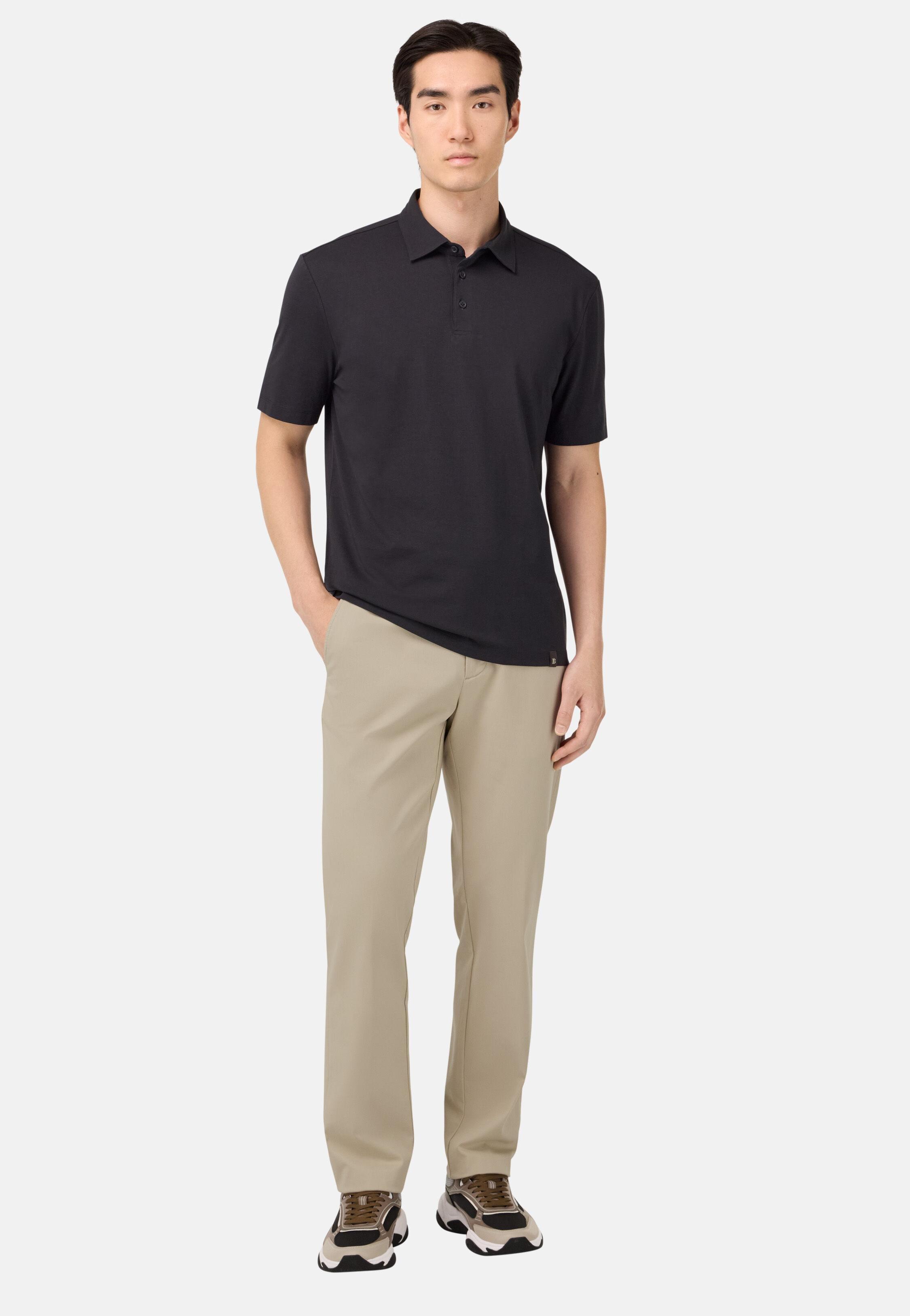 Stretch Cotton/Tencel Trousers Beige, 3901_SAND, medium