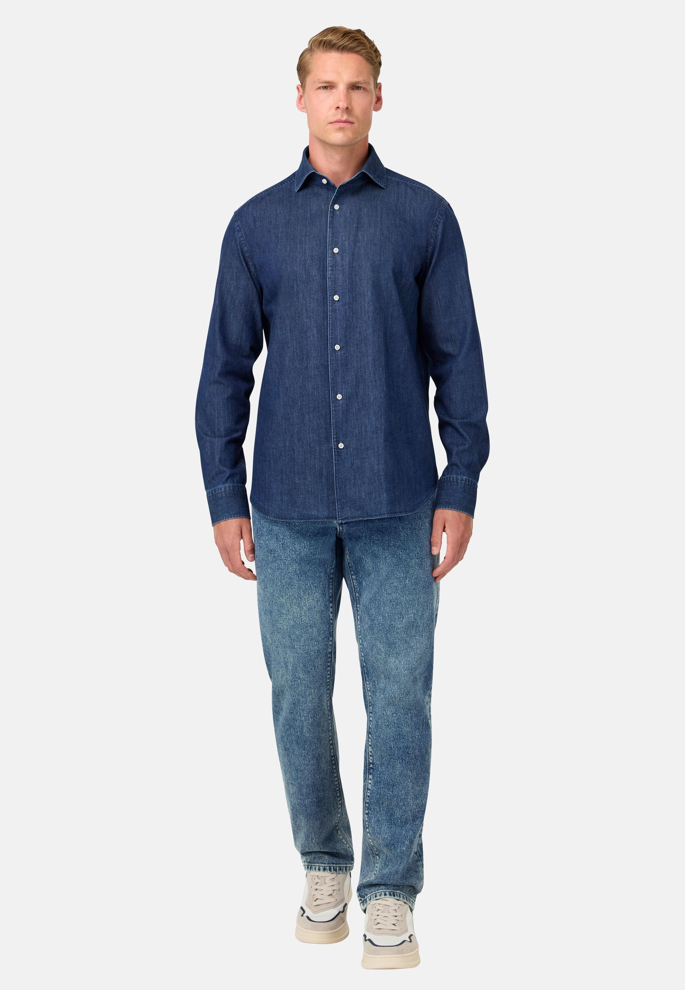 Blue Stretch Denim Jeans Blue, 3901_MDBL, medium