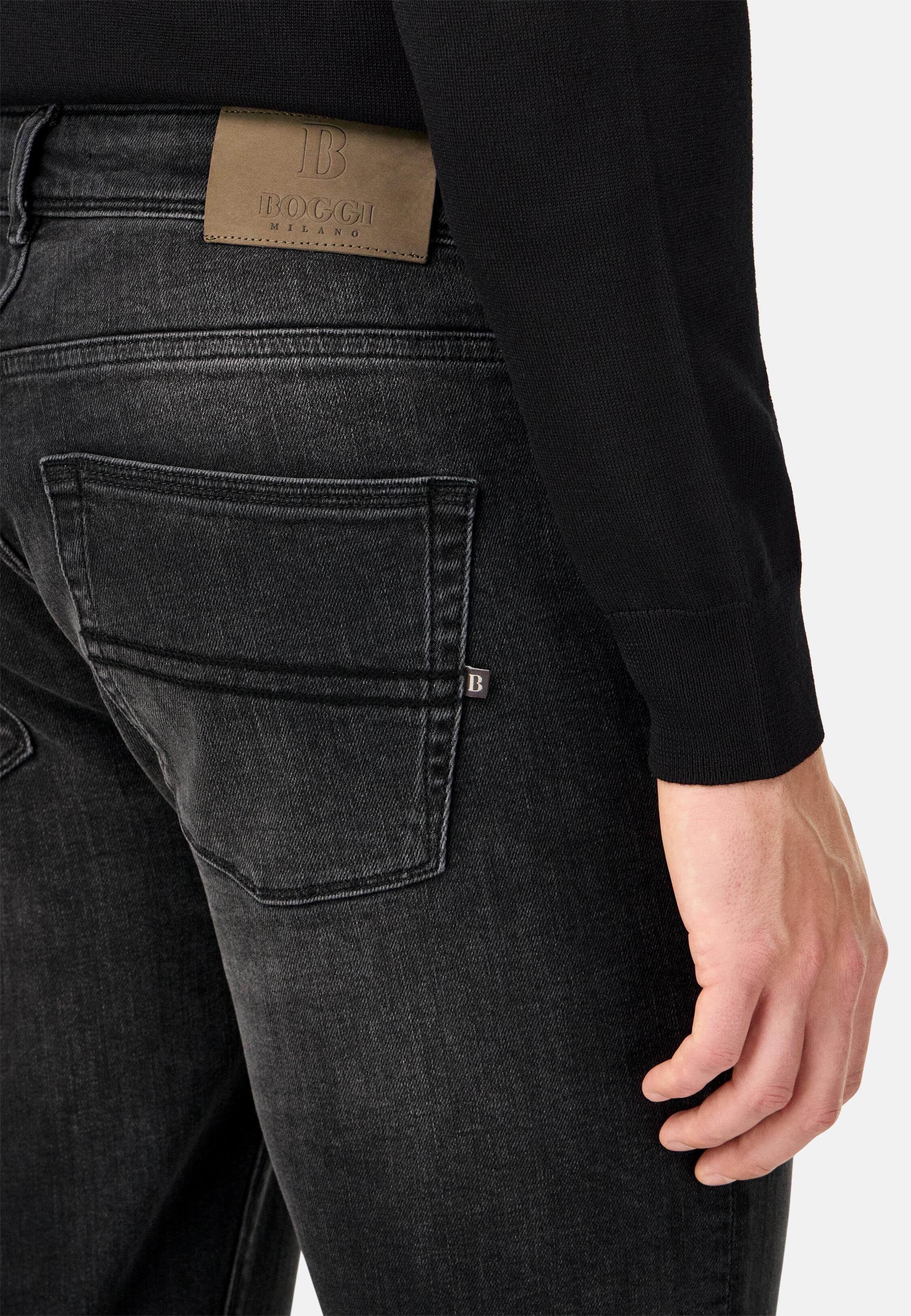 Stretch Denim Jeans Black, Black, large image number 3