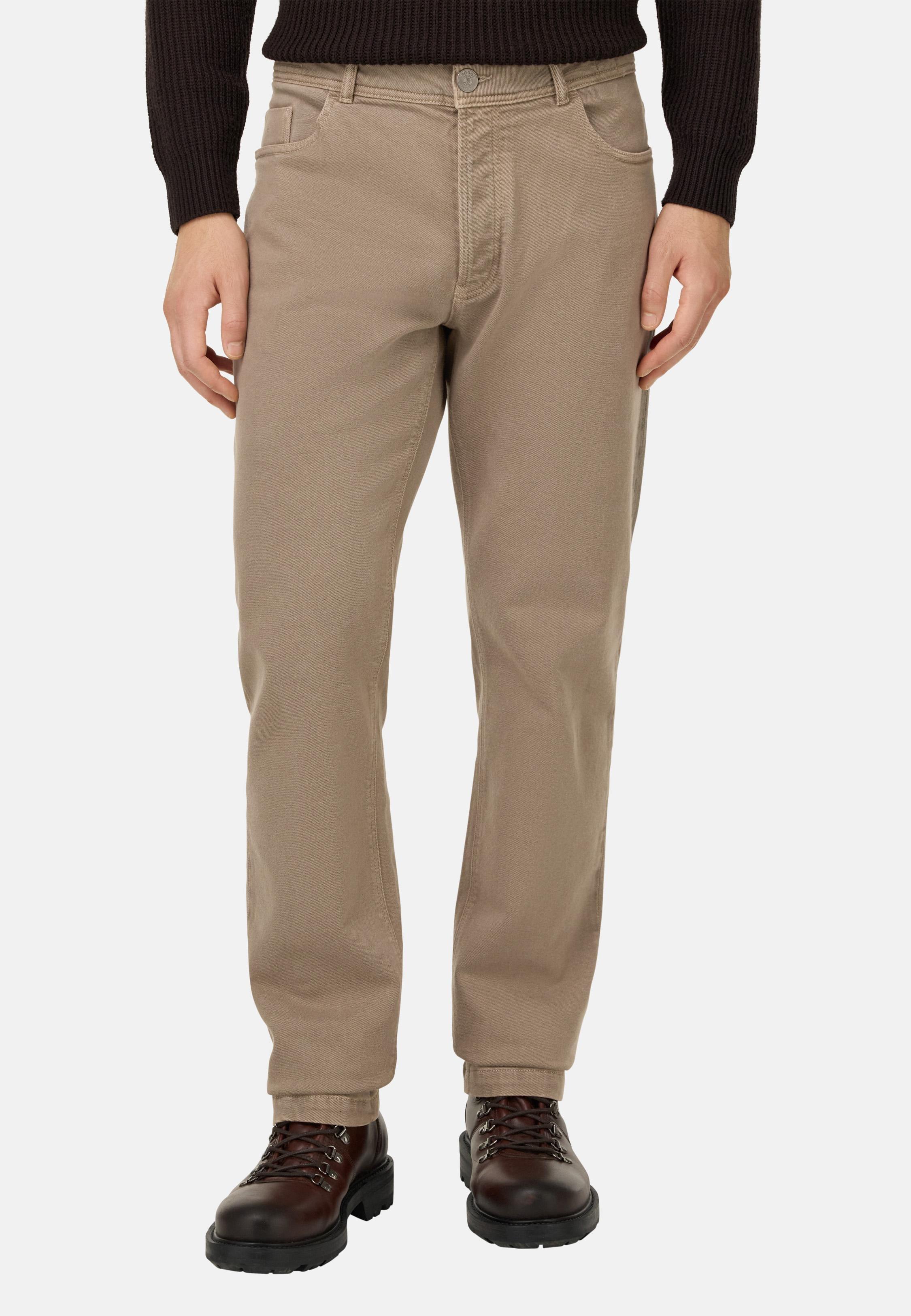 Stretch Denim Jeans Brown, Taupe, large image number 0