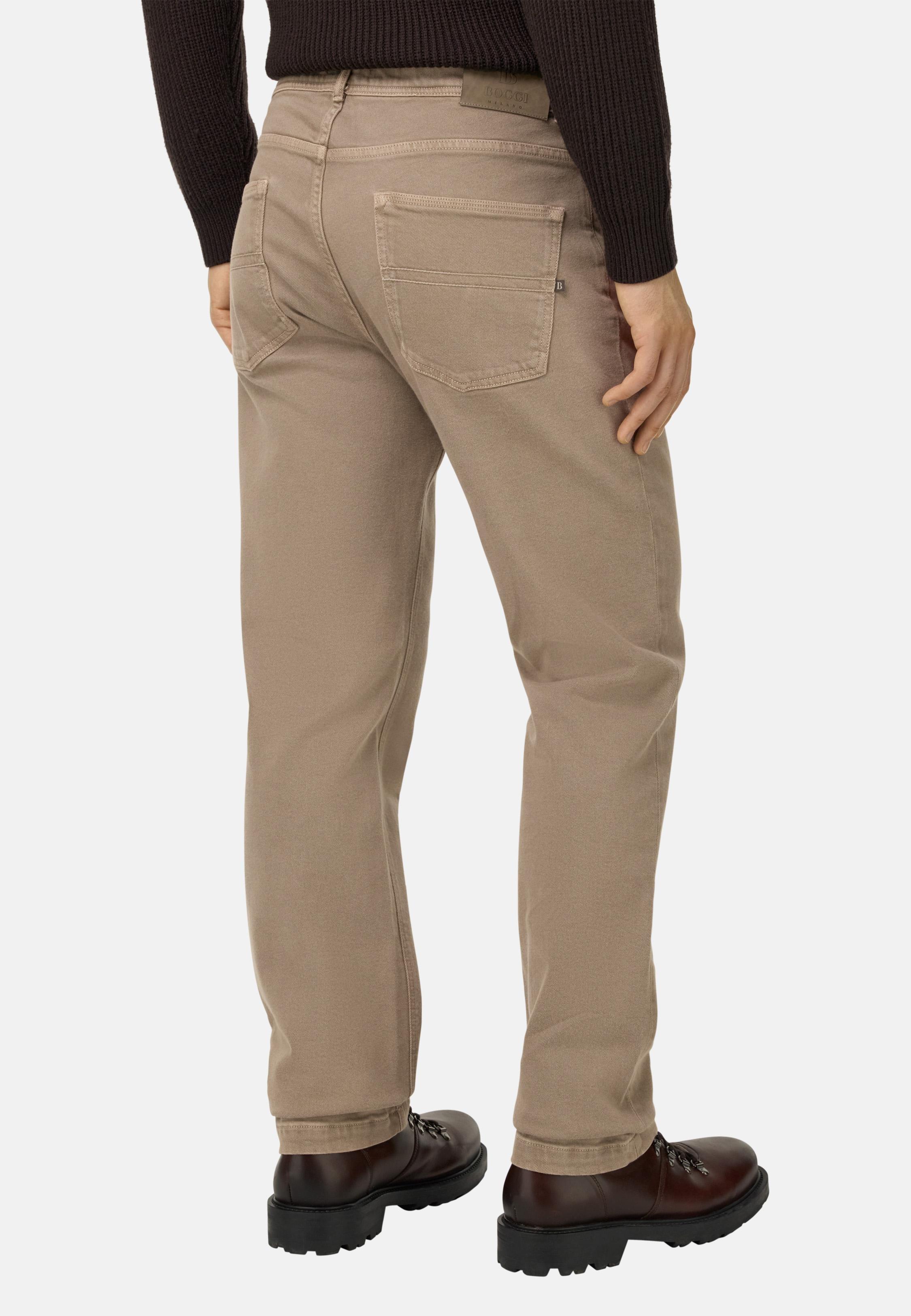 Stretch Denim Jeans Brown, Taupe, medium