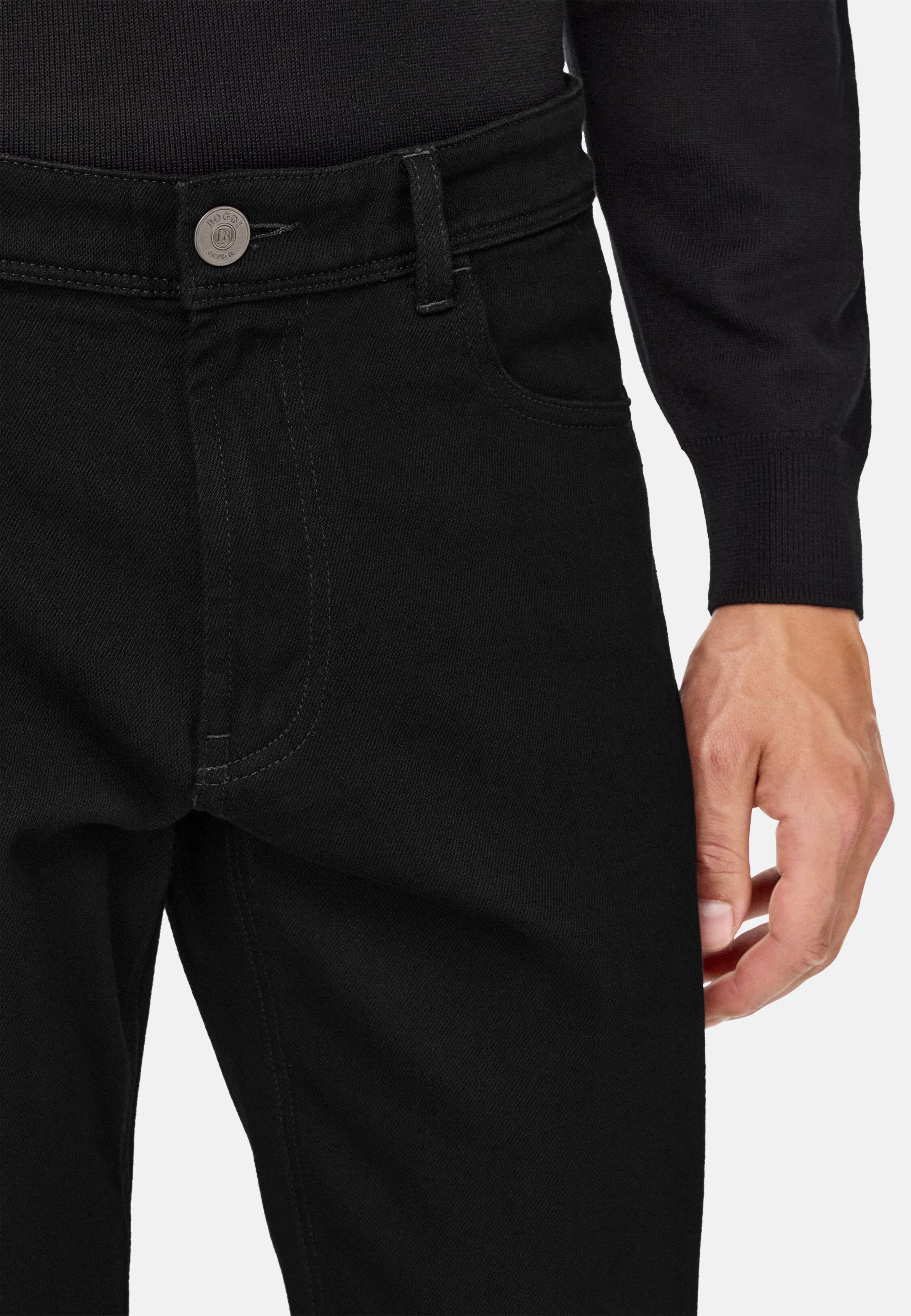 Stretch Denim Jeans Black, Black, large image number 3