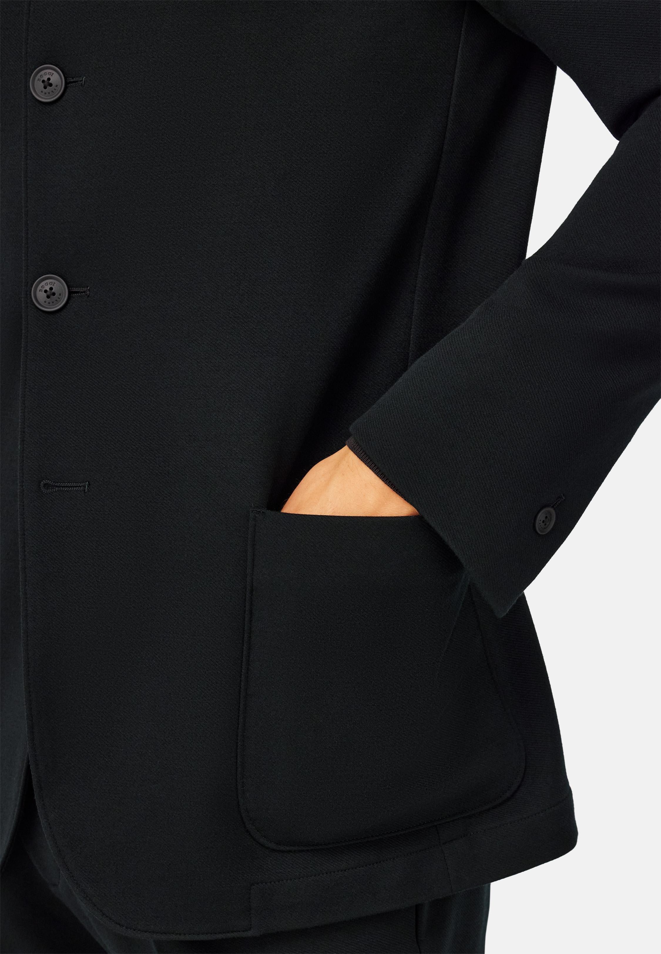 B Tech Technical Wool Jacket Black, Black, medium