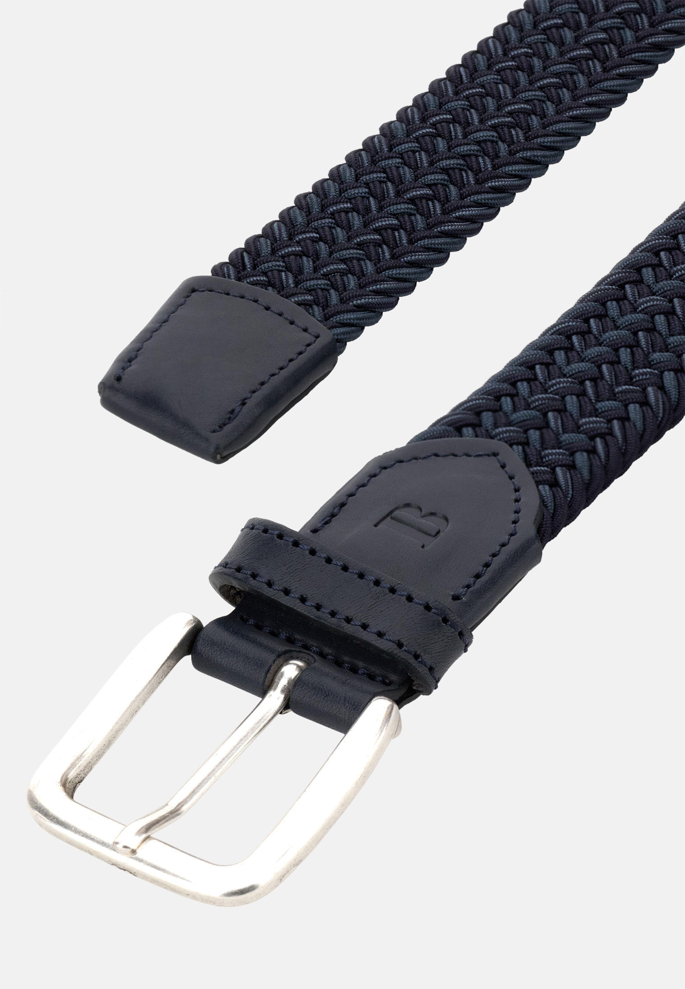 Woven Belt in a Stretch Viscose Blend Blue, Navy blue, medium
