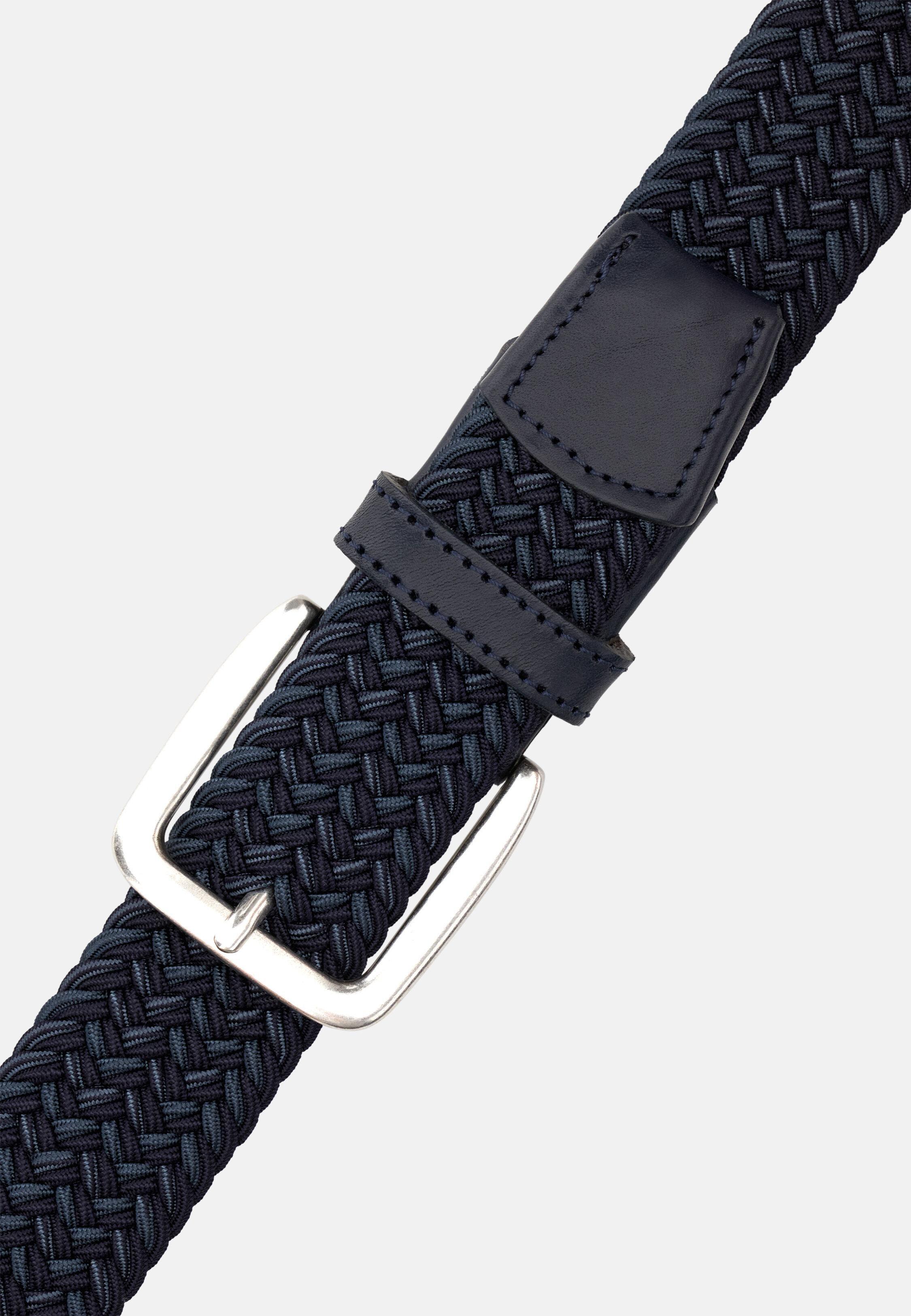 Woven Belt in a Stretch Viscose Blend Blue, Navy blue, medium