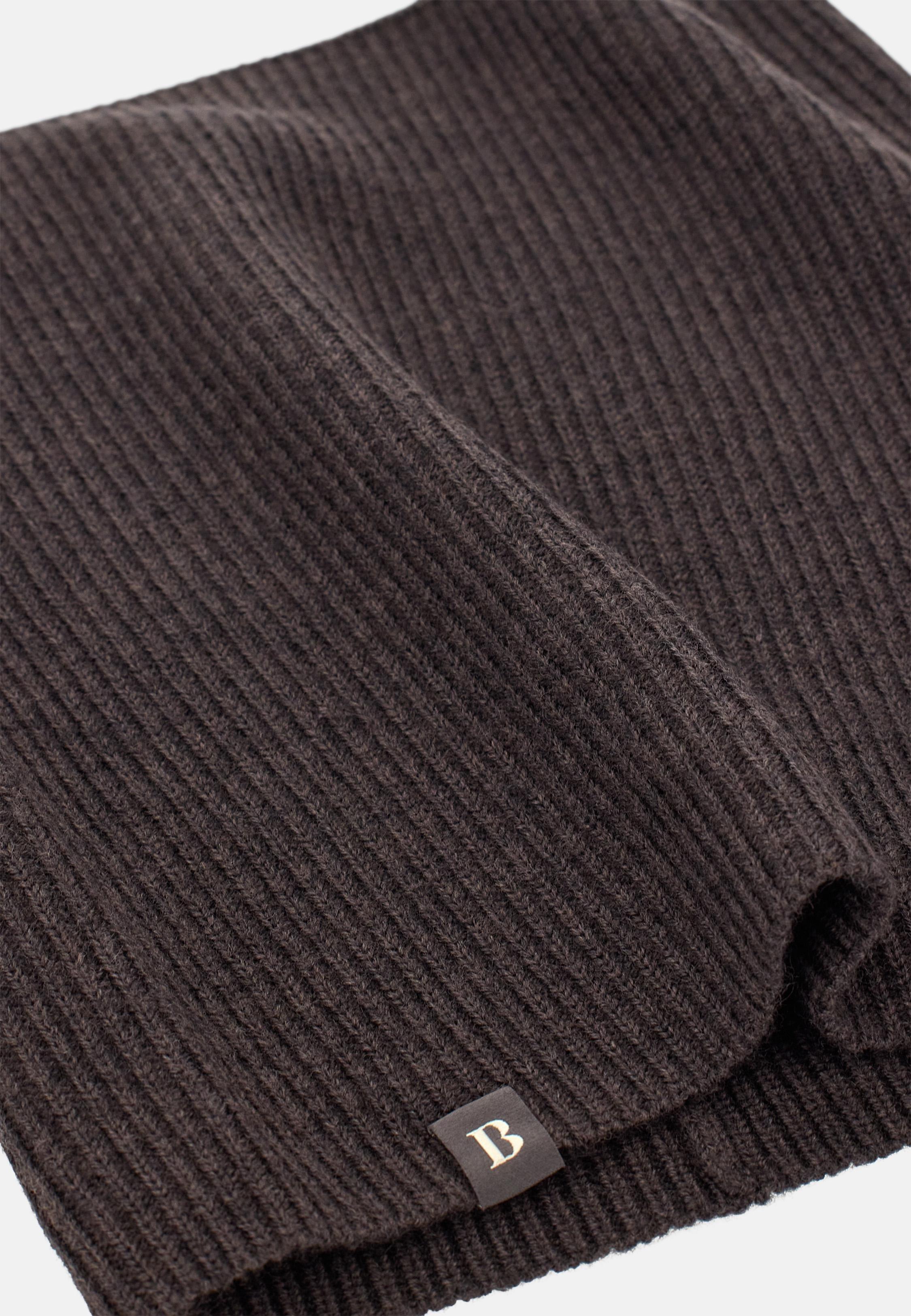 Neck Warmer In Merino Wool Brown, Dark brown, medium