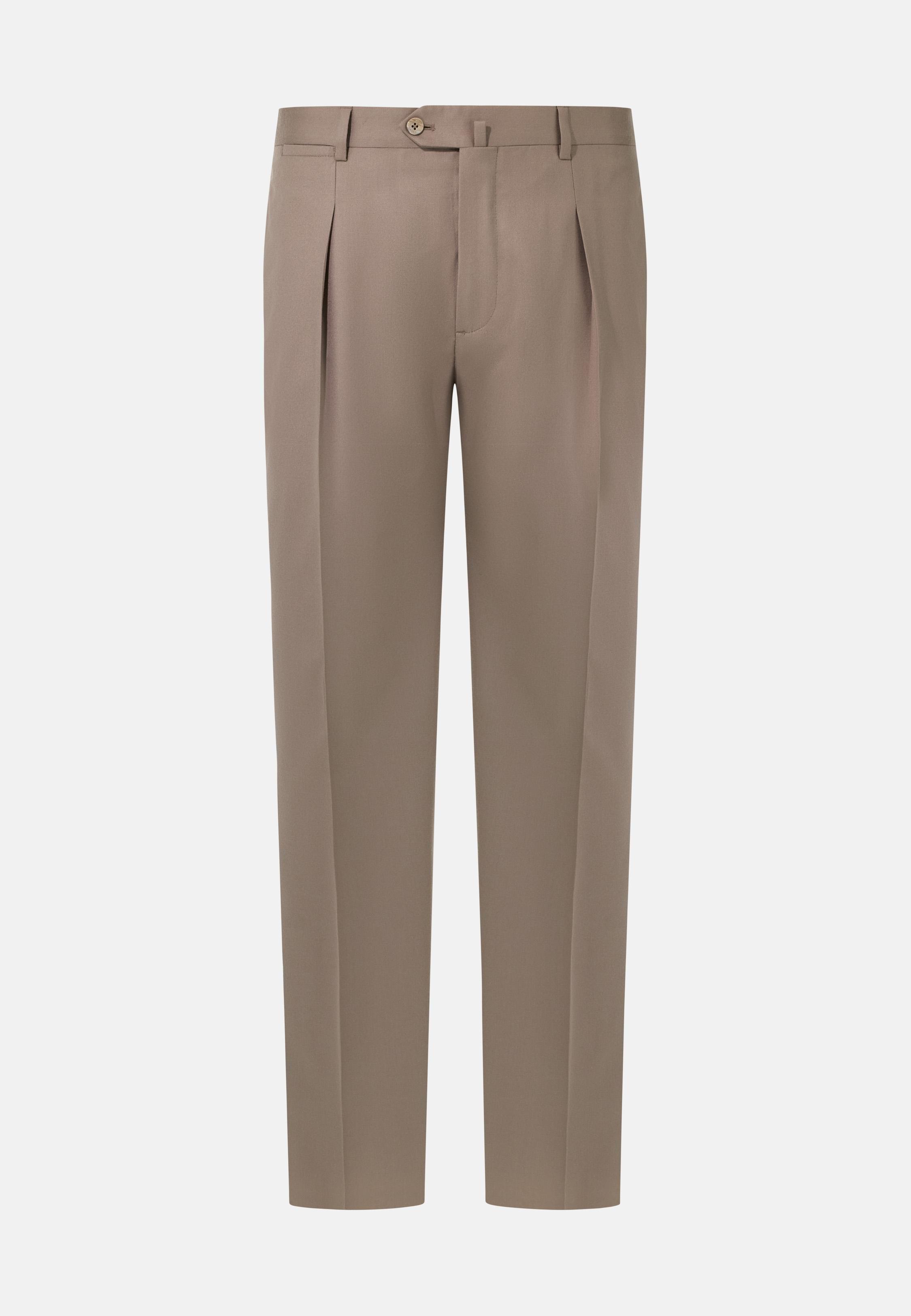 Flannel Trousers Beige, Beige, large image number 1