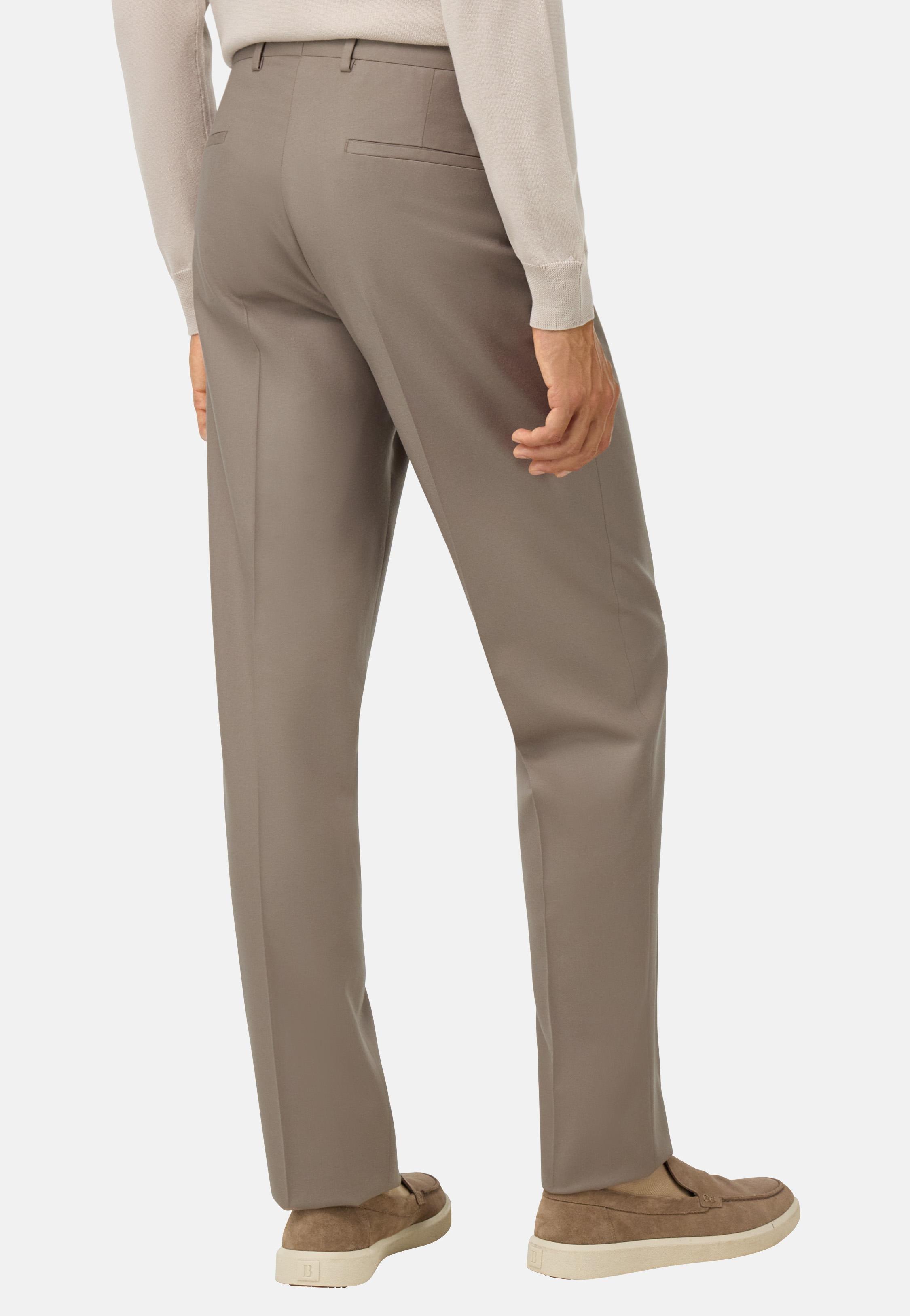 Flannel Trousers Beige, Beige, medium