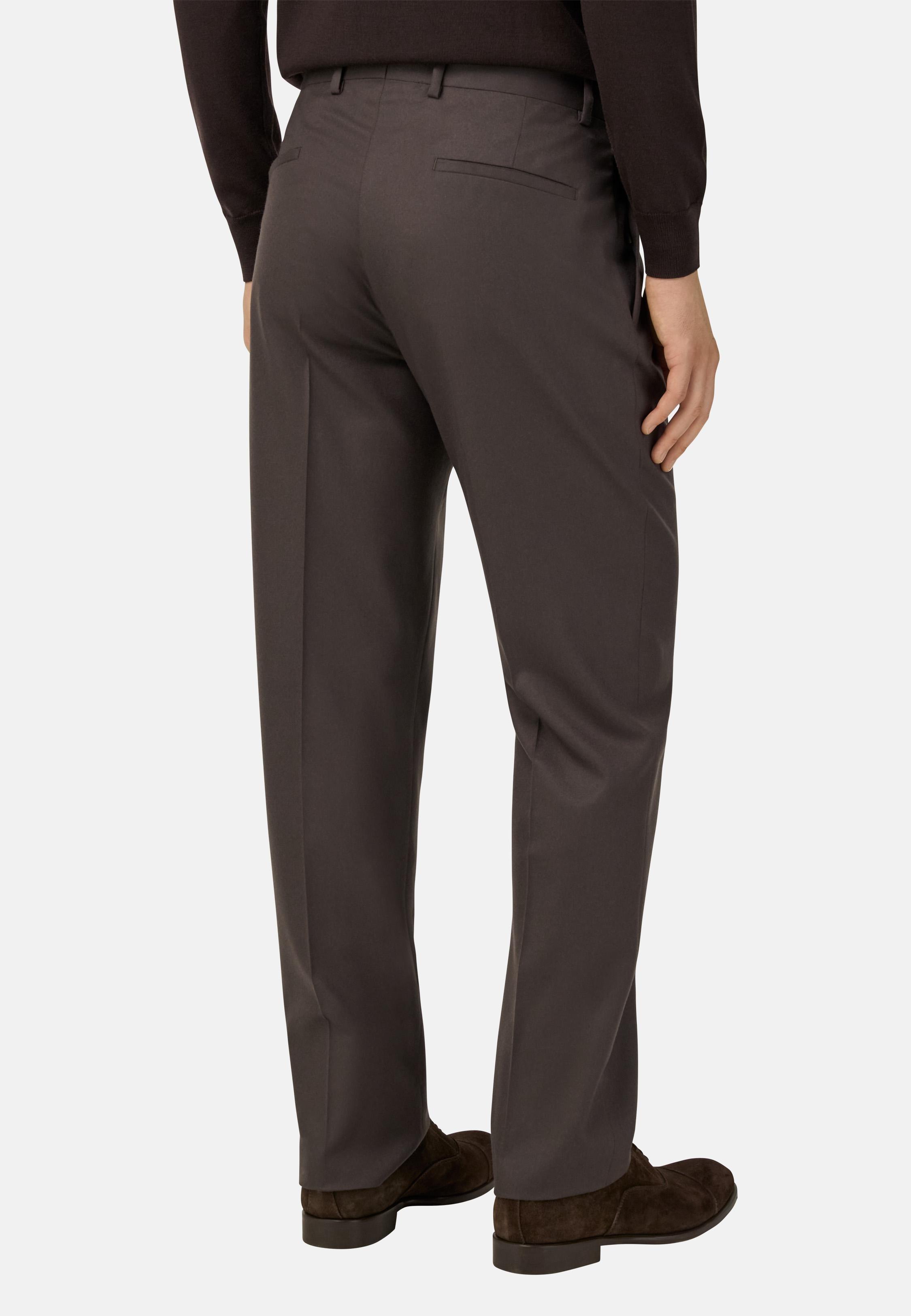 Flannel Trousers Brown, Brown, medium