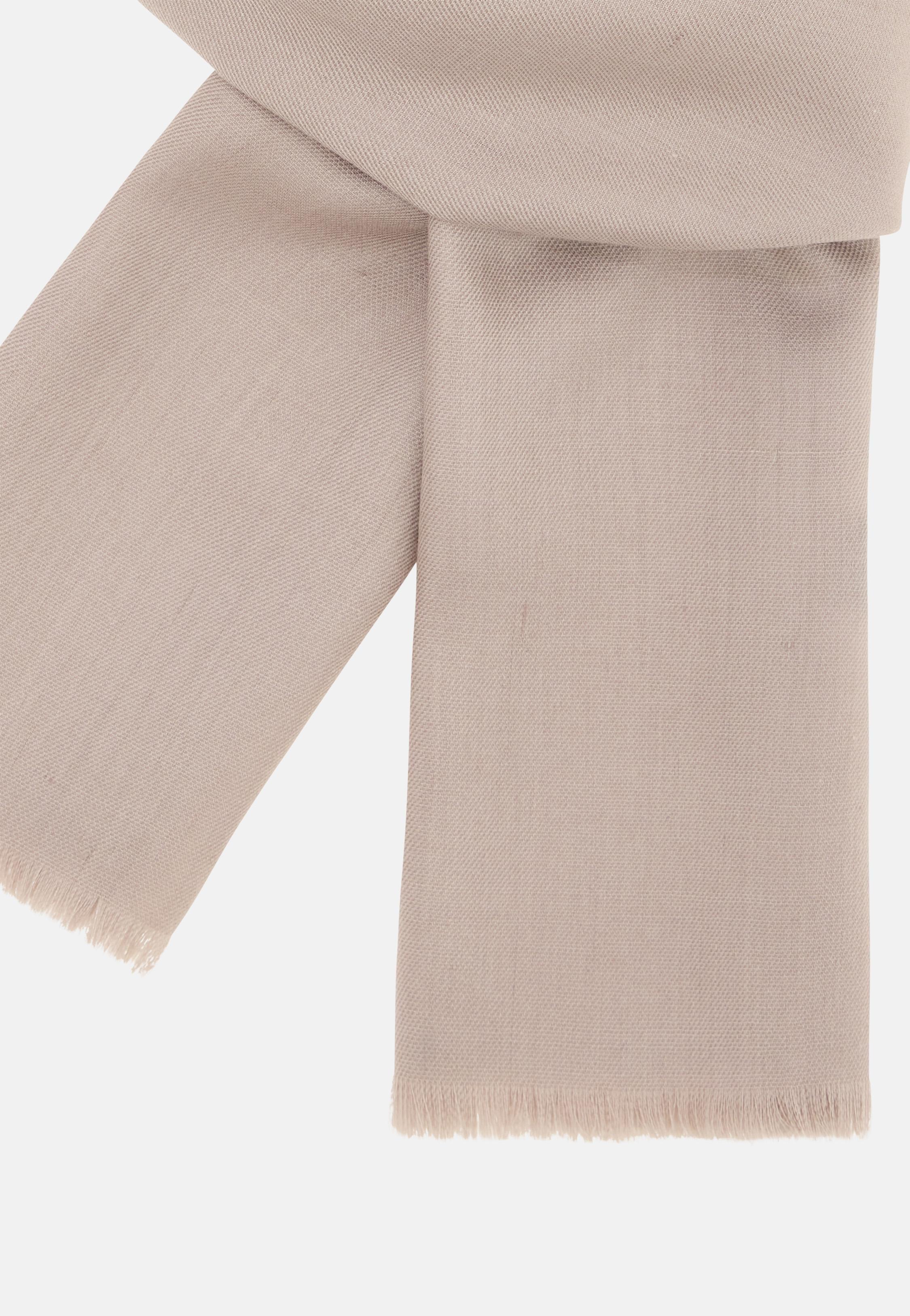 Herringbone Wool Scarf Brown, Taupe, large image number 1