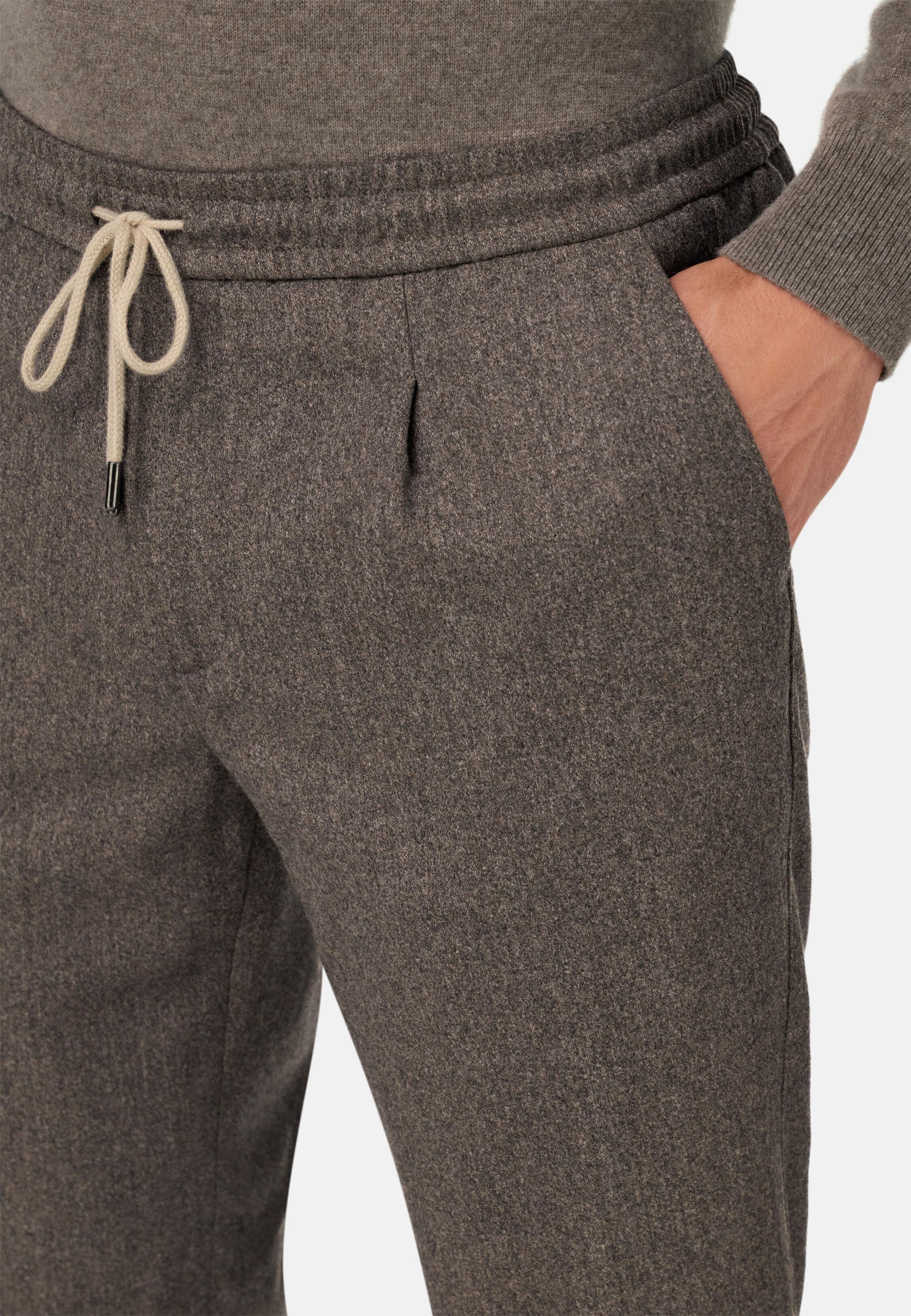 City Trousers In Flannel Brown, Taupe, large image number 3