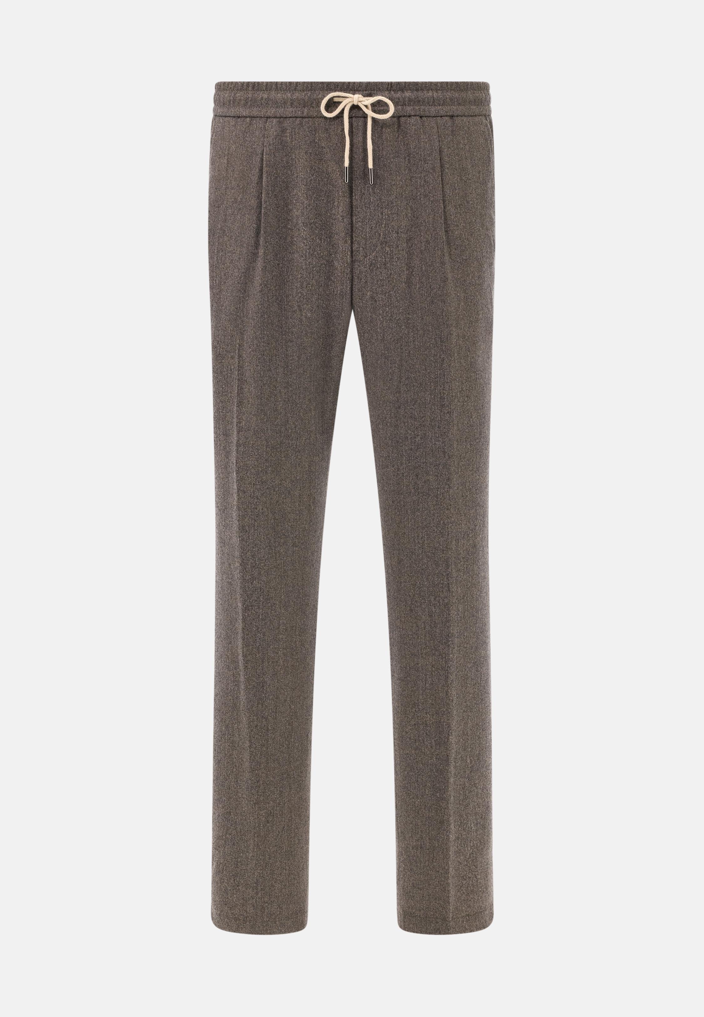 City Trousers In Flannel Brown, Taupe, large image number 4