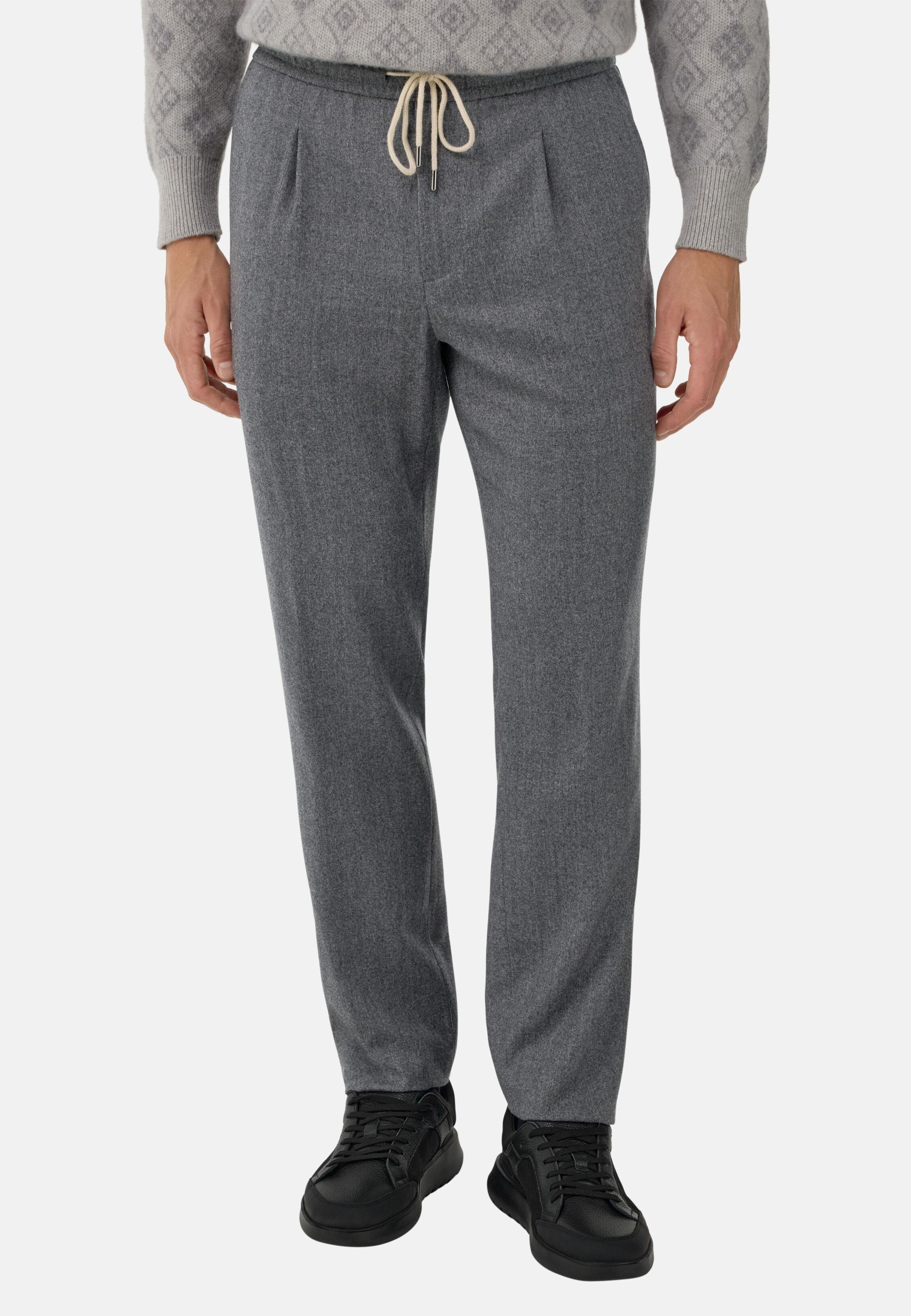 City Trousers In Flannel Grey, Grey, medium