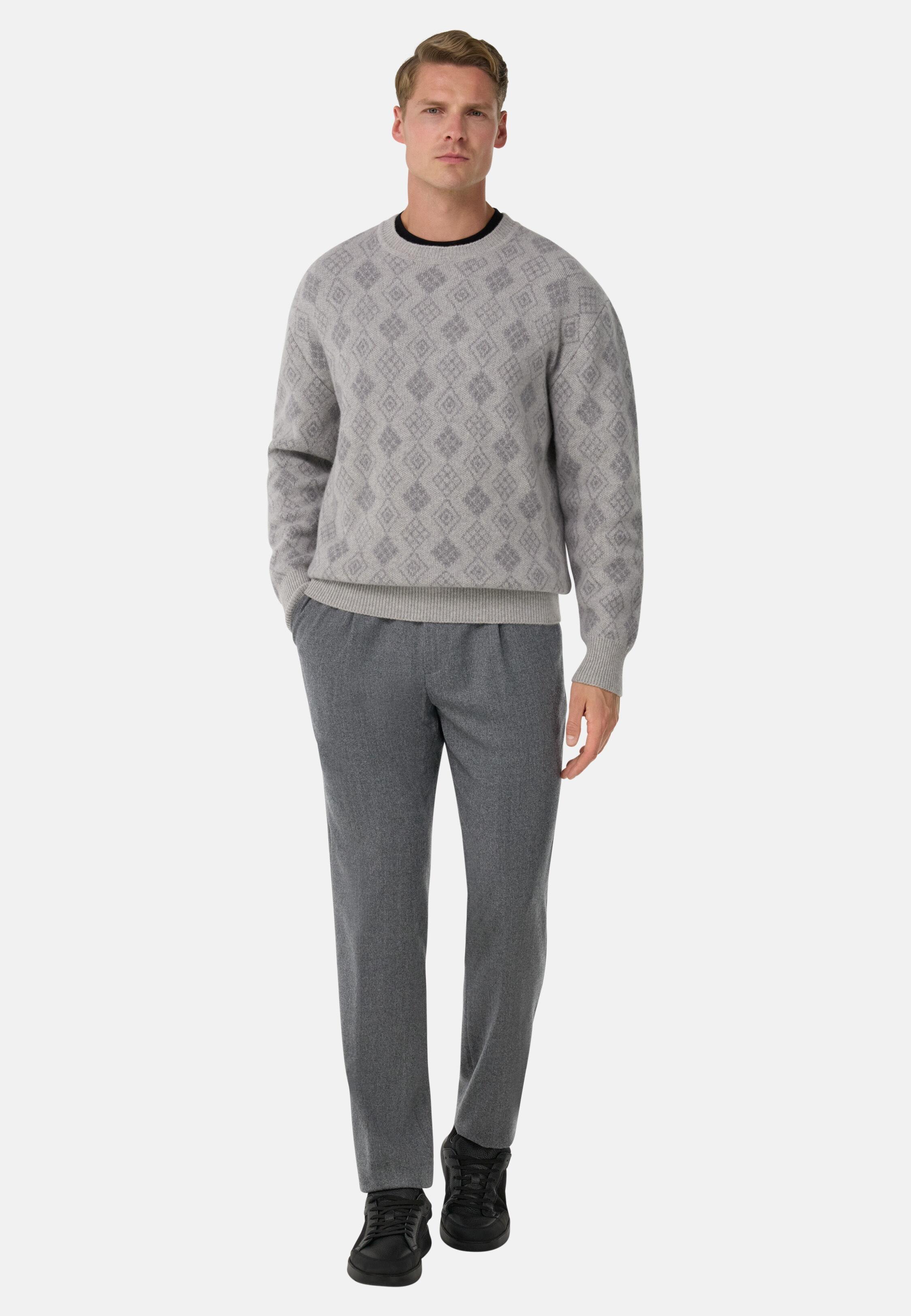 City Trousers In Flannel Grey, 3901_GREY, large image number 1