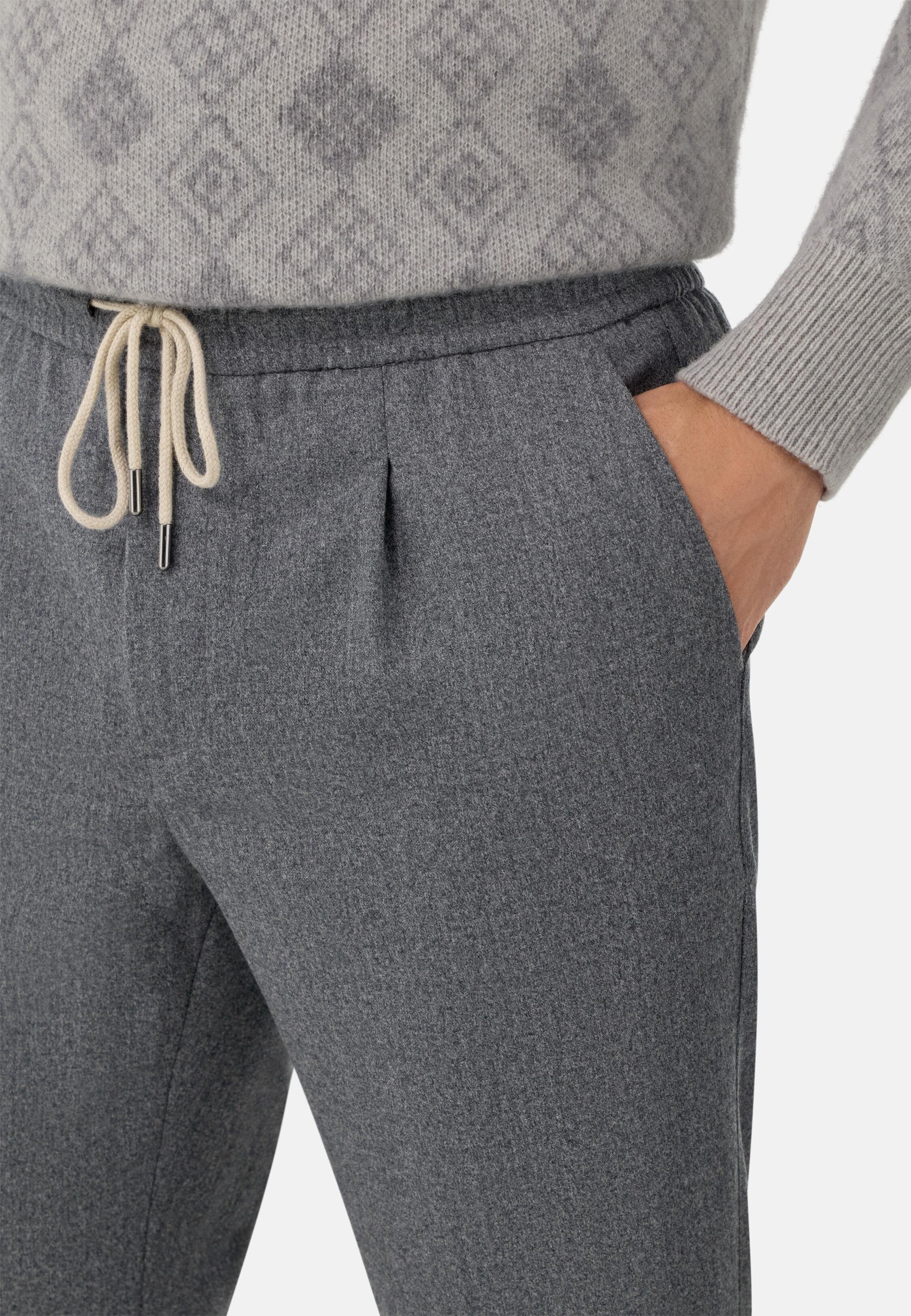 City Trousers In Flannel Grey, 3901_GREY, large image number 3