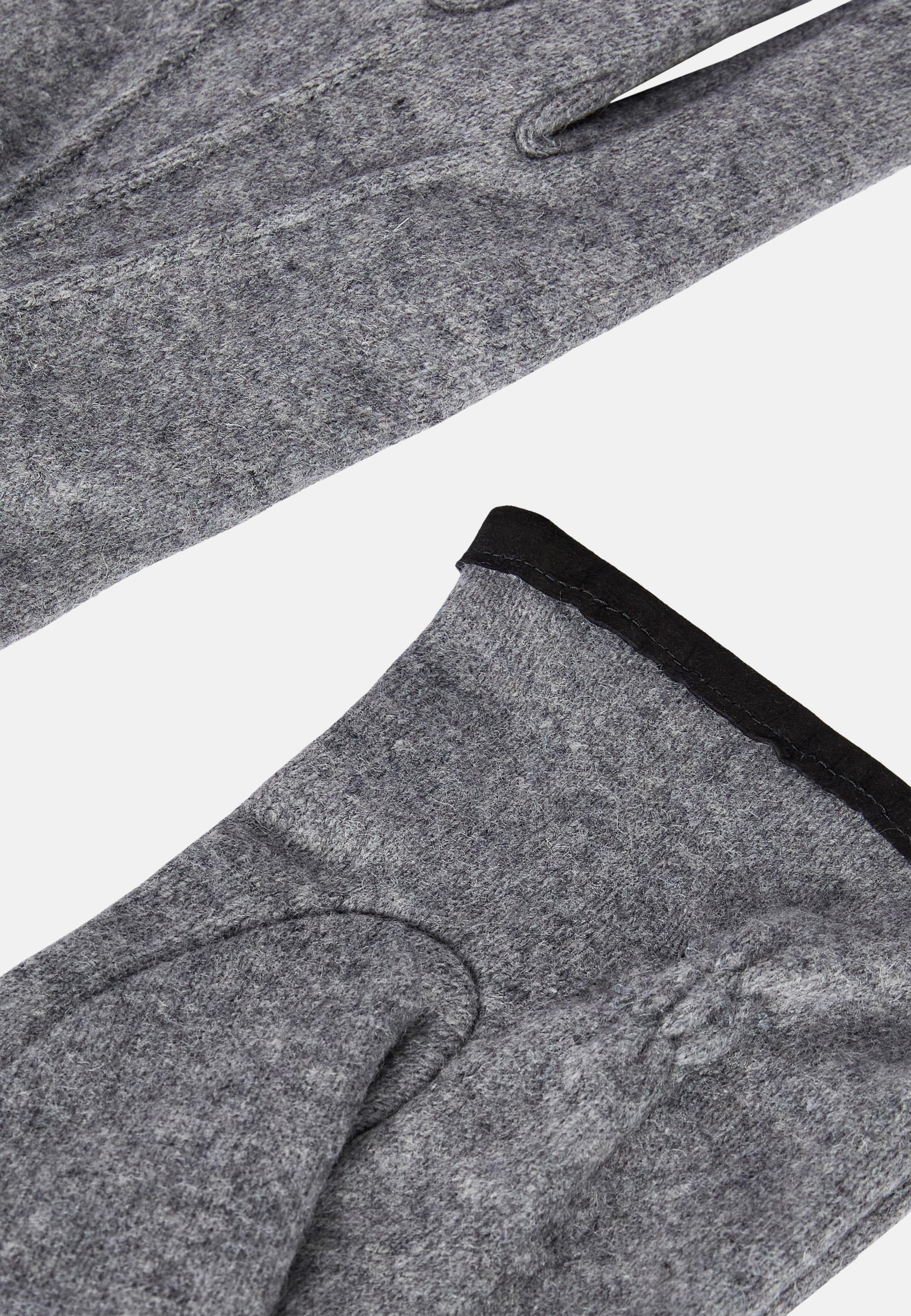 Wool Jersey Gloves Grey, Grey, large image number 1