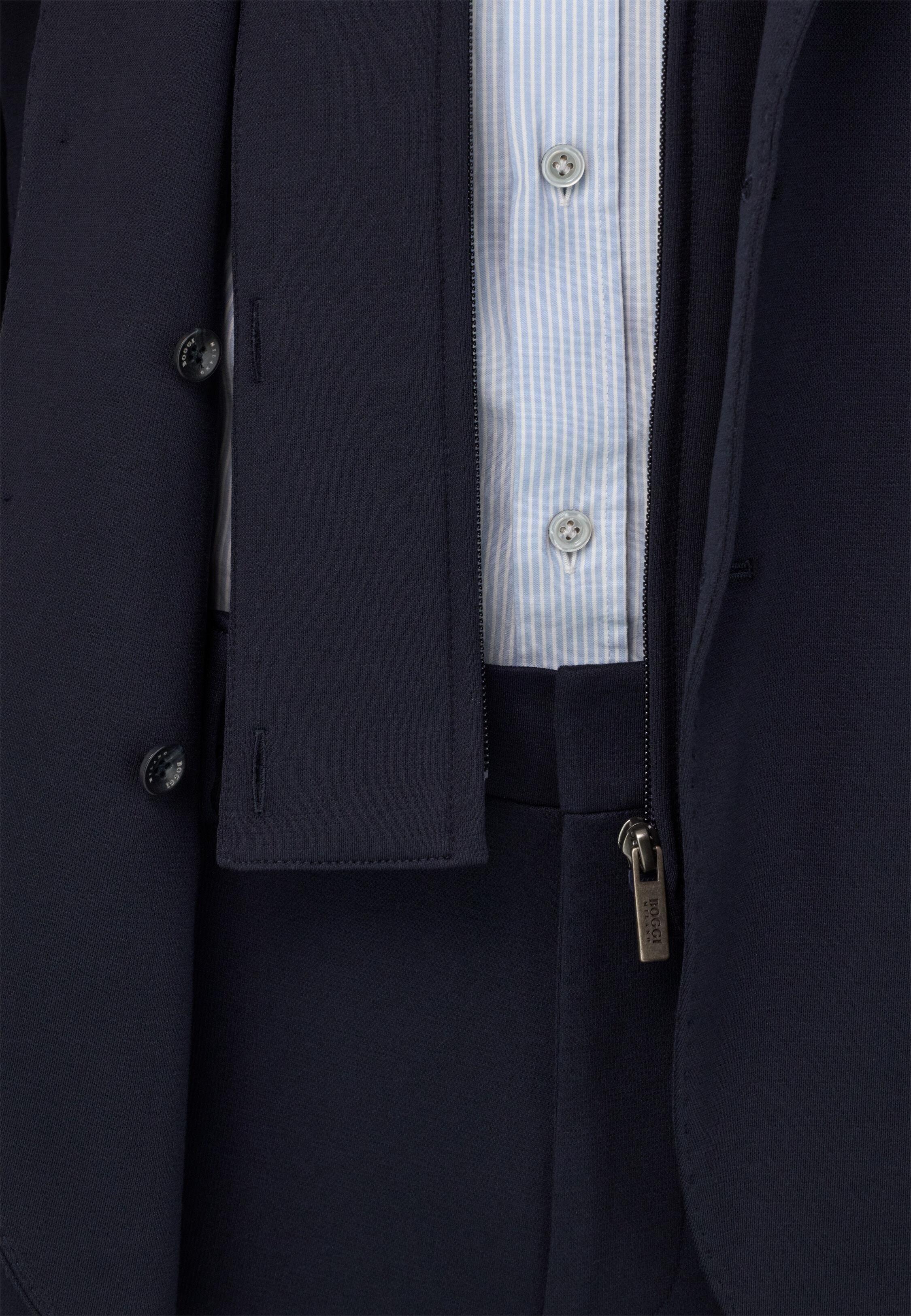 Madison Sweatshirt Jacket in a Stretch Cotton Blend Blue, 3901_NAVY, medium