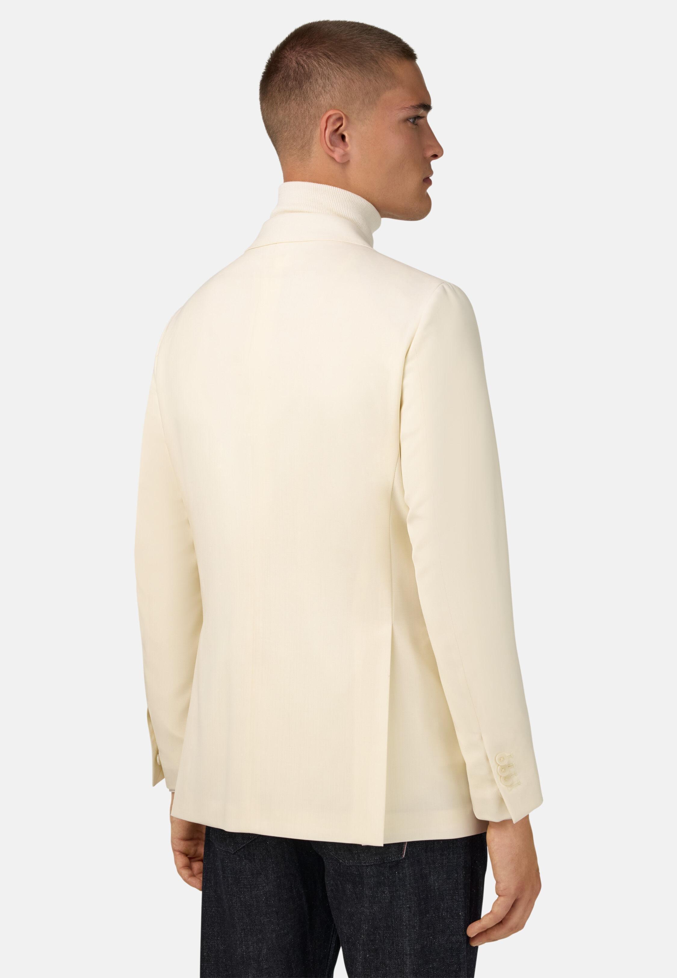 Pure Wool Jacket Cream, Offwhite, large image number 3