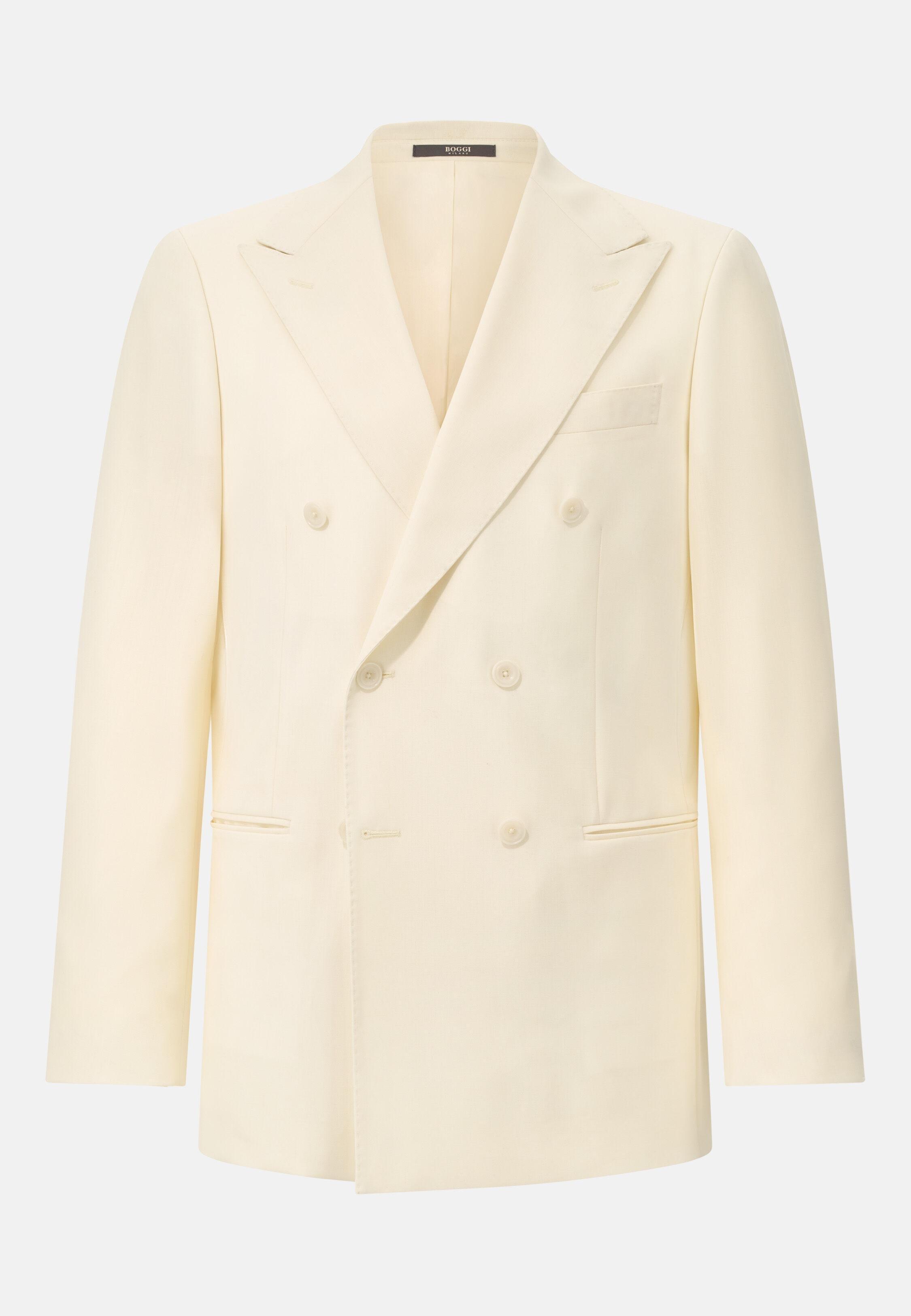 Pure Wool Jacket Cream, Offwhite, large image number 6