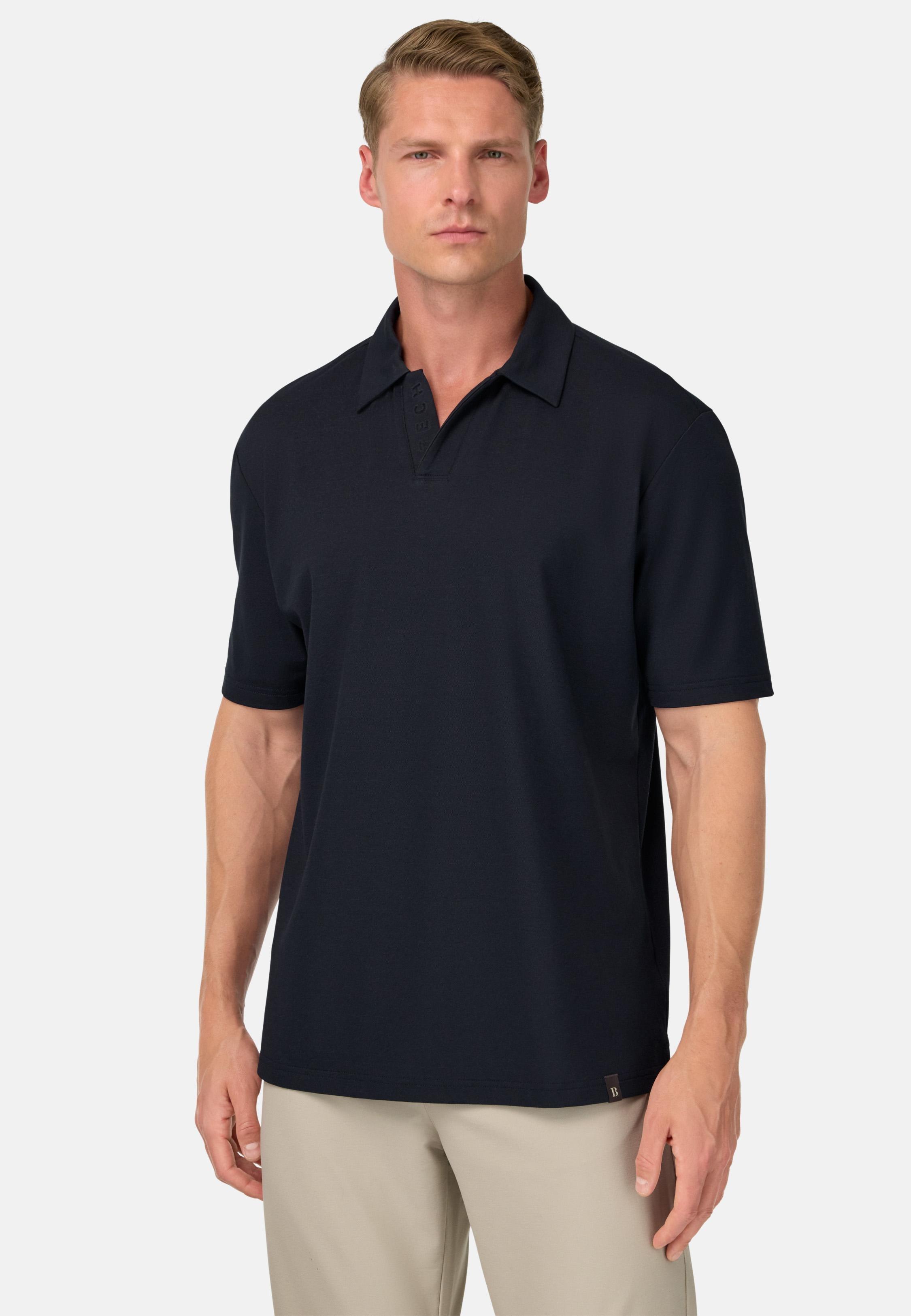 Cool Jade Open Neck Polo Shirt Blue, , large image number 0