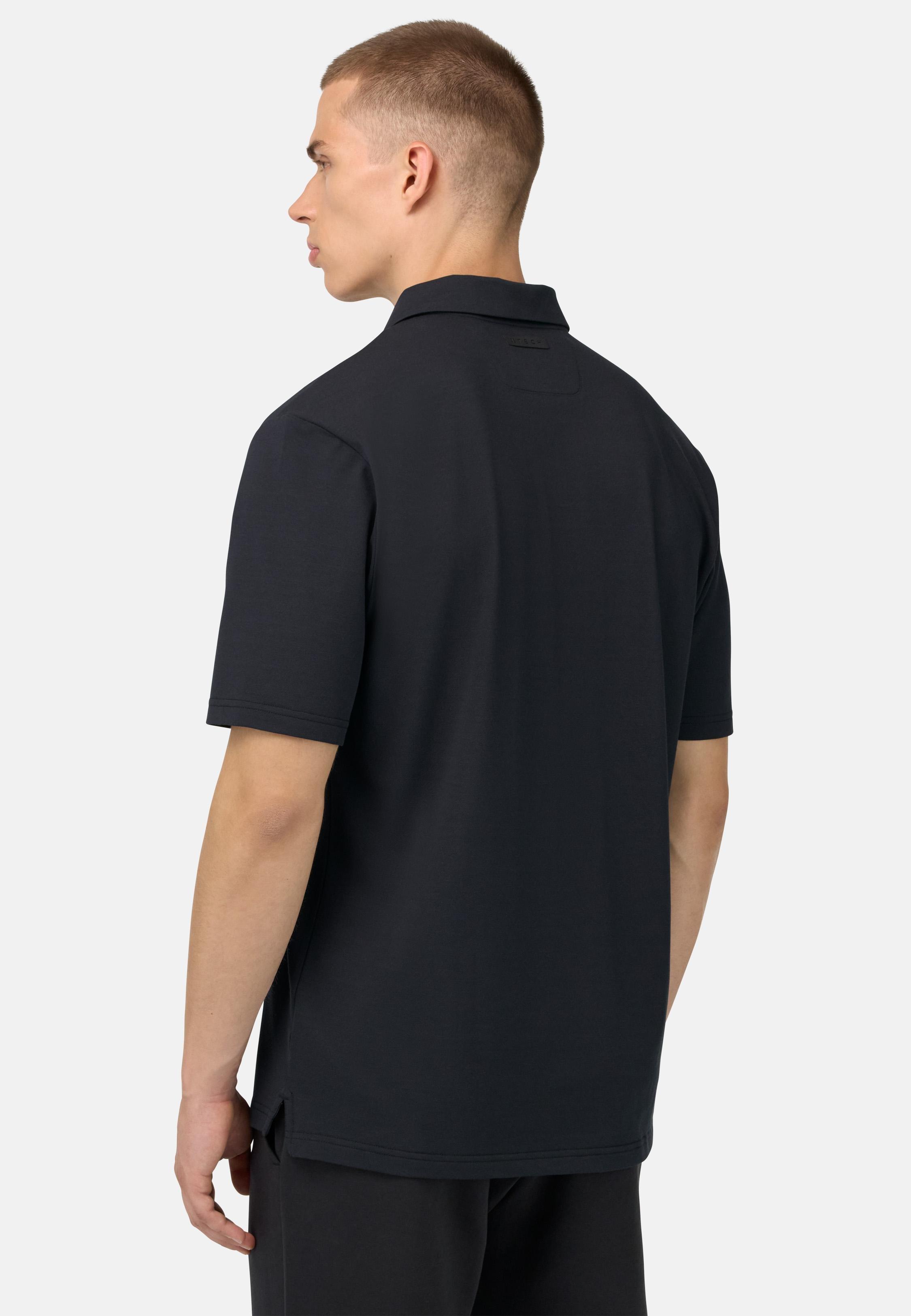Cool Jade Open Neck Polo Shirt Black, Black, large image number 1
