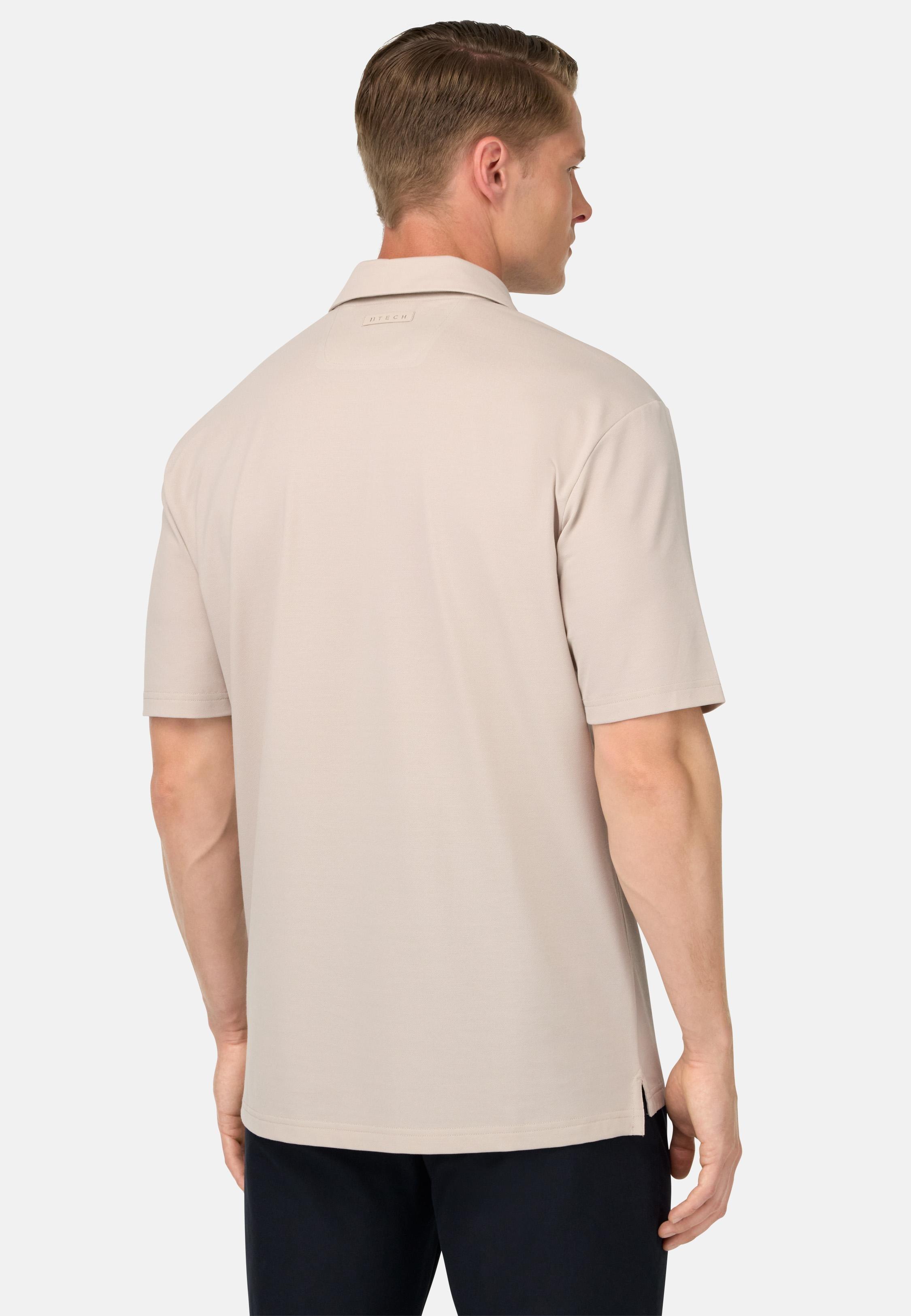 Cool Jade Open Neck Polo Shirt Beige, , large image number 1